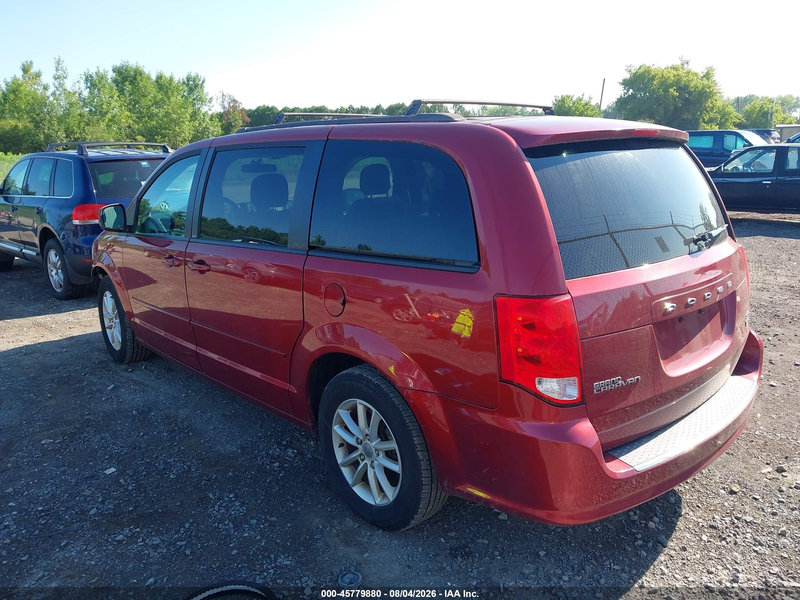 2014 Dodge Grand Caravan Sxt Red vin: 2C4RDGCG5ER349391
