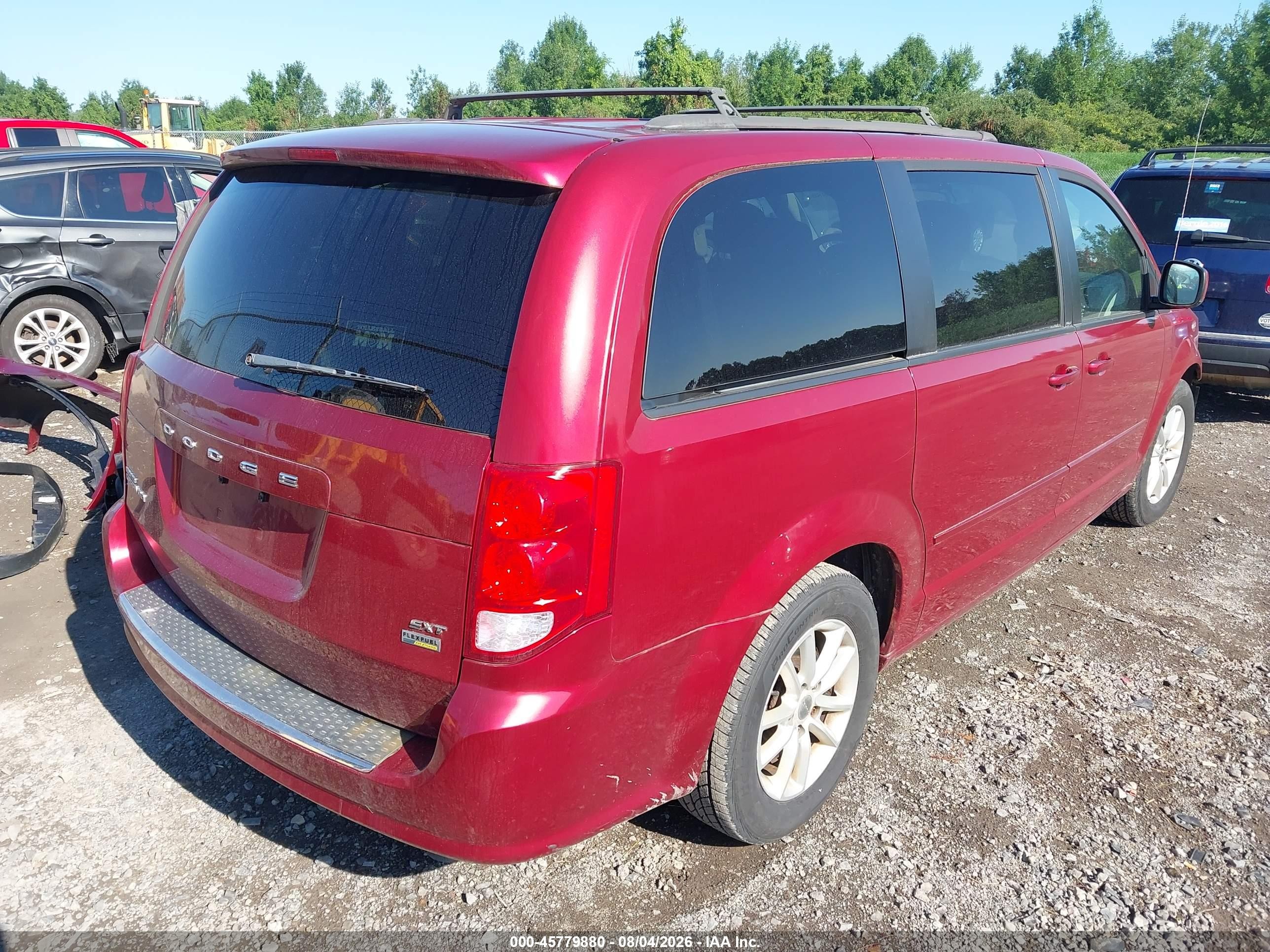 2014 Dodge Grand Caravan Sxt Red vin: 2C4RDGCG5ER349391