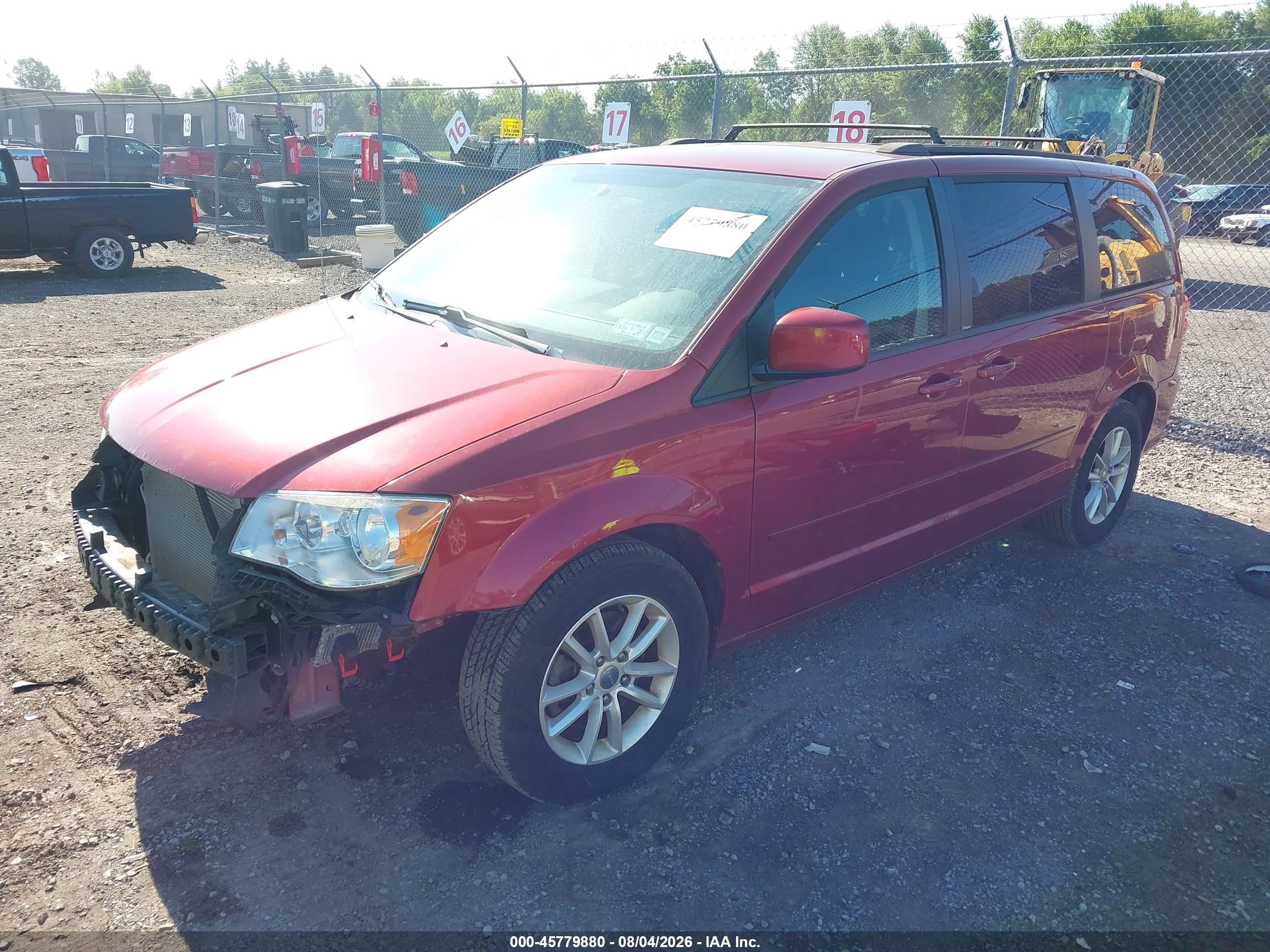 2014 Dodge Grand Caravan Sxt Red vin: 2C4RDGCG5ER349391