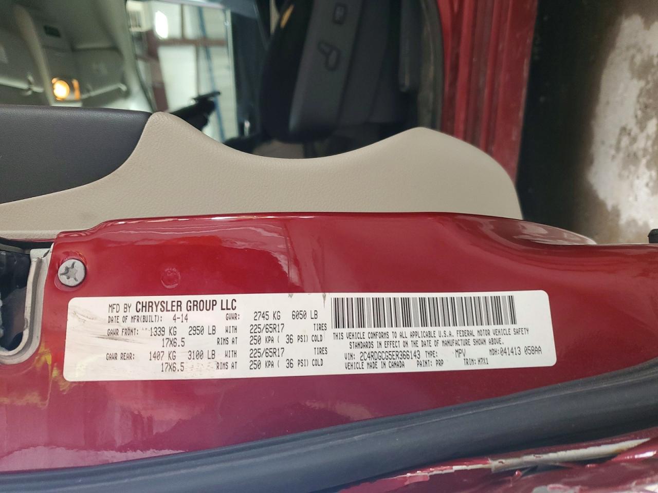 2014 Dodge Grand Caravan Sxt Red vin: 2C4RDGCG5ER366143