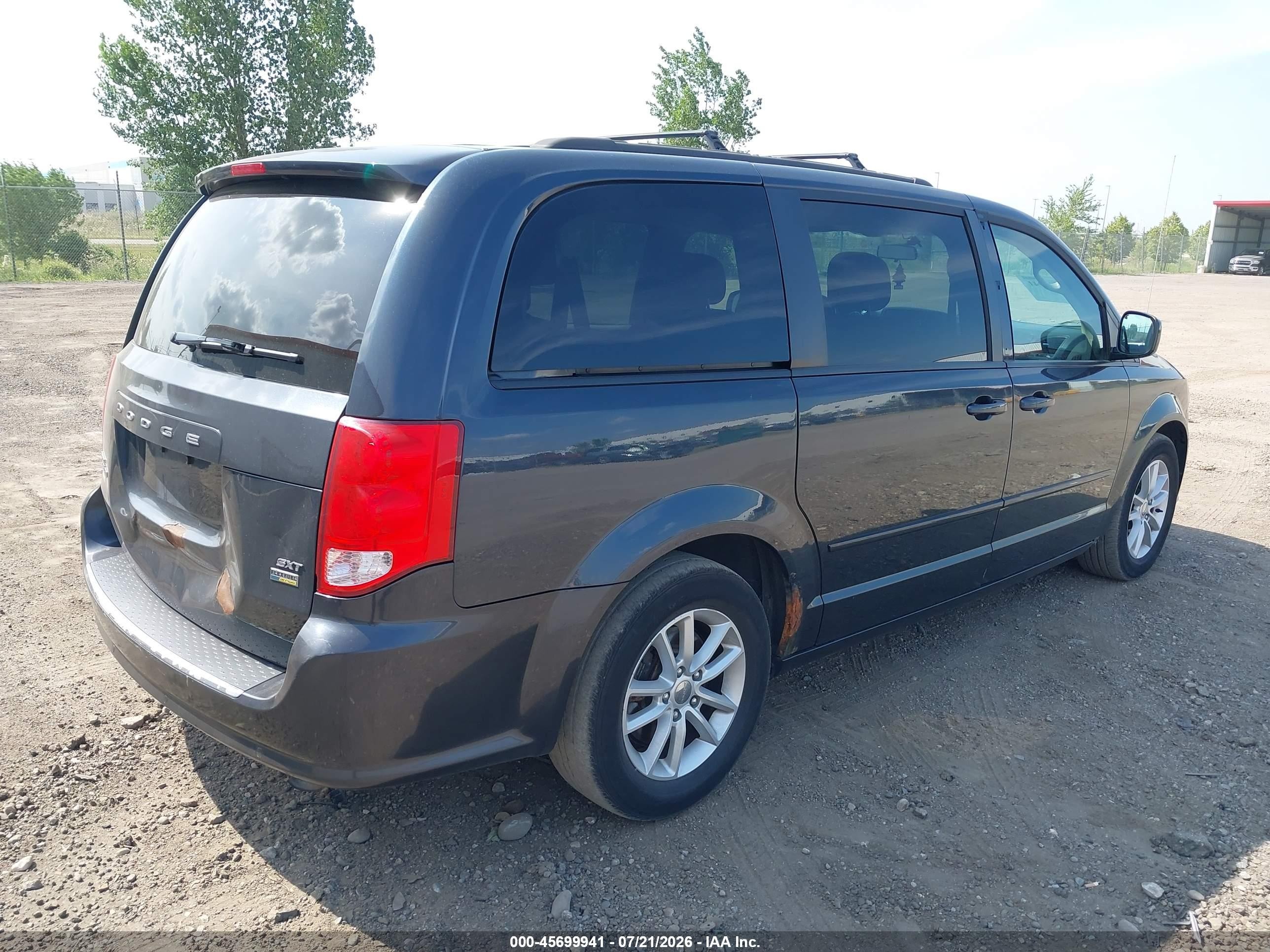 2014 Dodge Grand Caravan Sxt Blue vin: 2C4RDGCG5ER388823