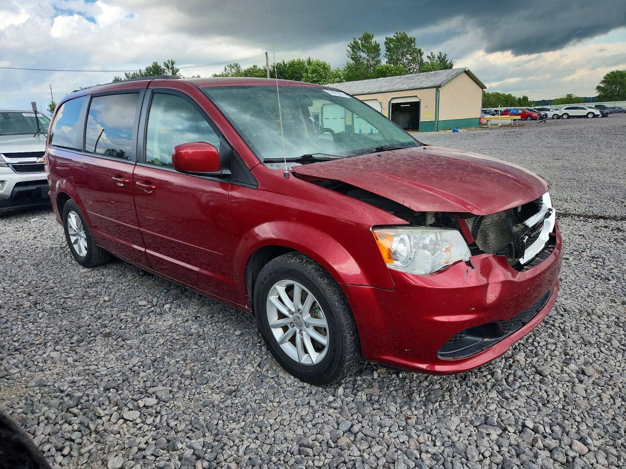 2014 Dodge Grand Caravan Sxt Burgundy vin: 2C4RDGCG5ER427667