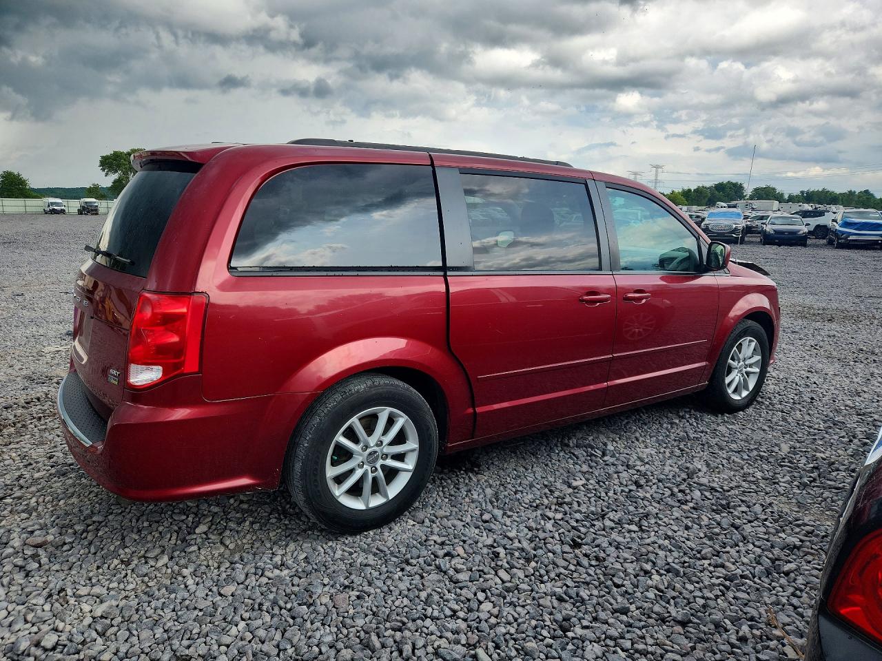 2014 Dodge Grand Caravan Sxt Burgundy vin: 2C4RDGCG5ER427667