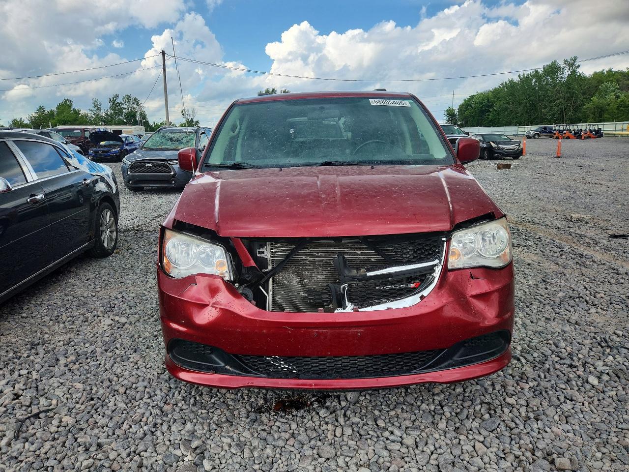 2014 Dodge Grand Caravan Sxt Burgundy vin: 2C4RDGCG5ER427667