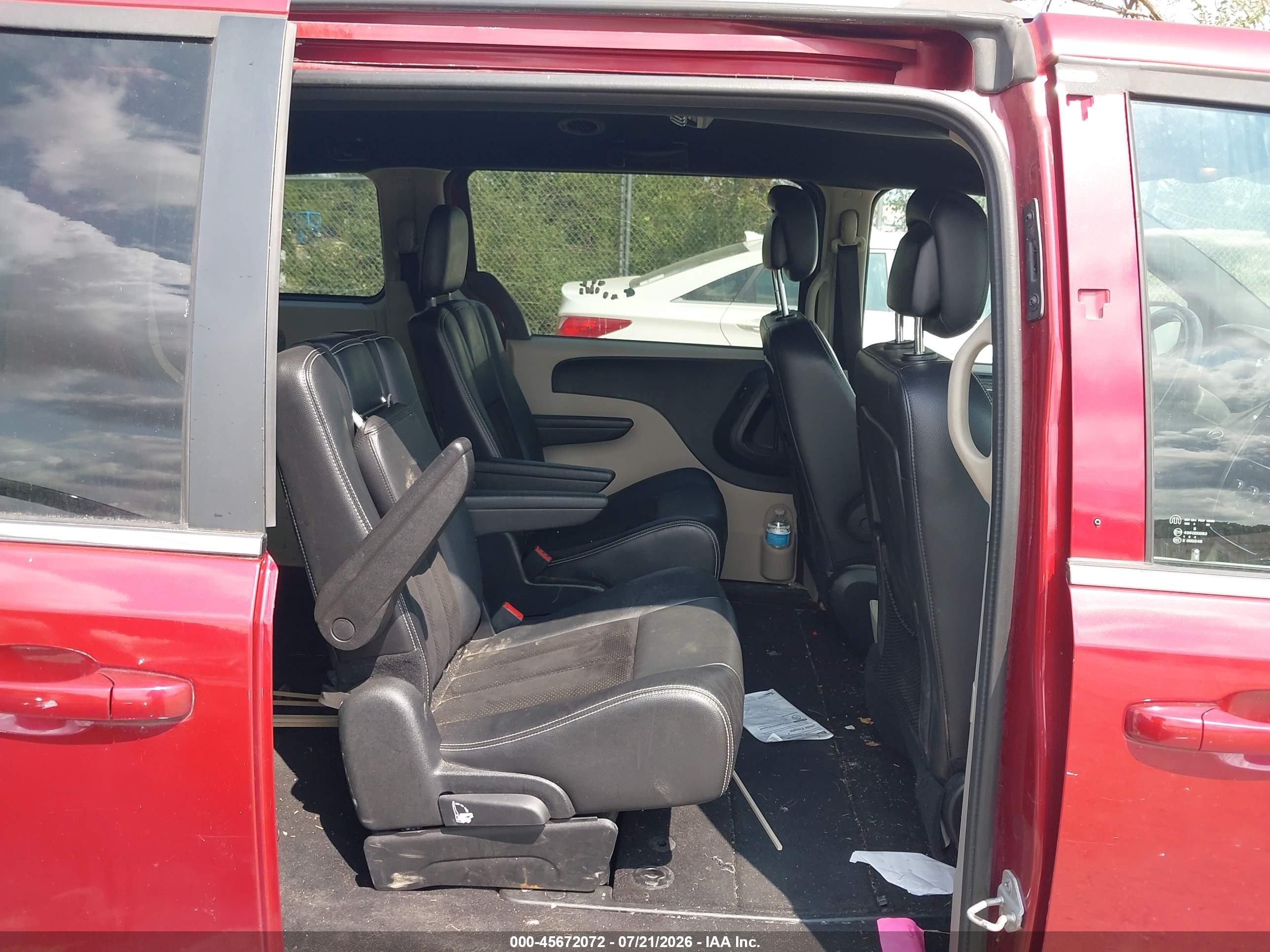 2014 Dodge Grand Caravan Sxt 30th Anniversary Red vin: 2C4RDGCG5ER459521
