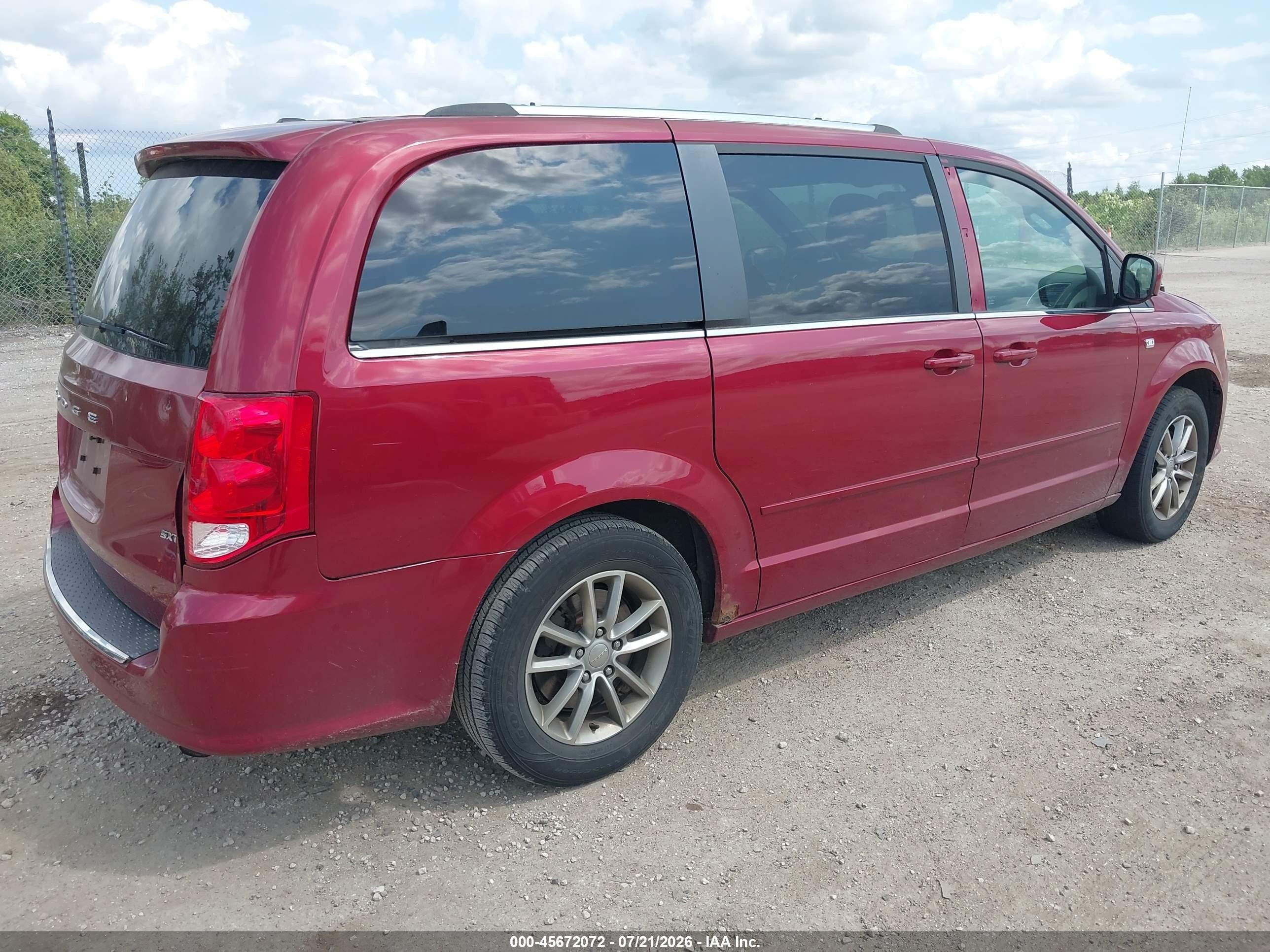 2014 Dodge Grand Caravan Sxt 30th Anniversary Red vin: 2C4RDGCG5ER459521