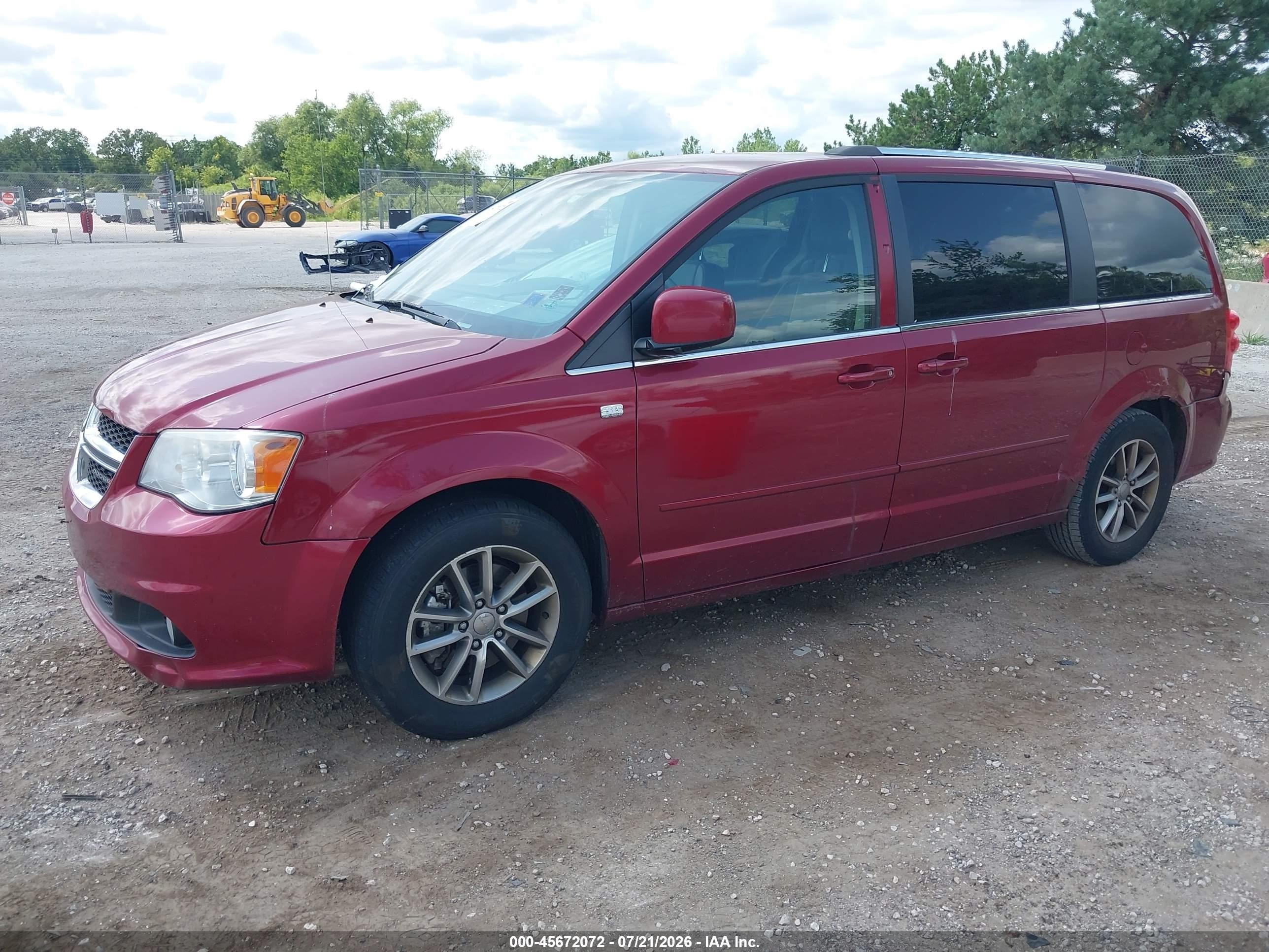 2014 Dodge Grand Caravan Sxt 30th Anniversary Red vin: 2C4RDGCG5ER459521