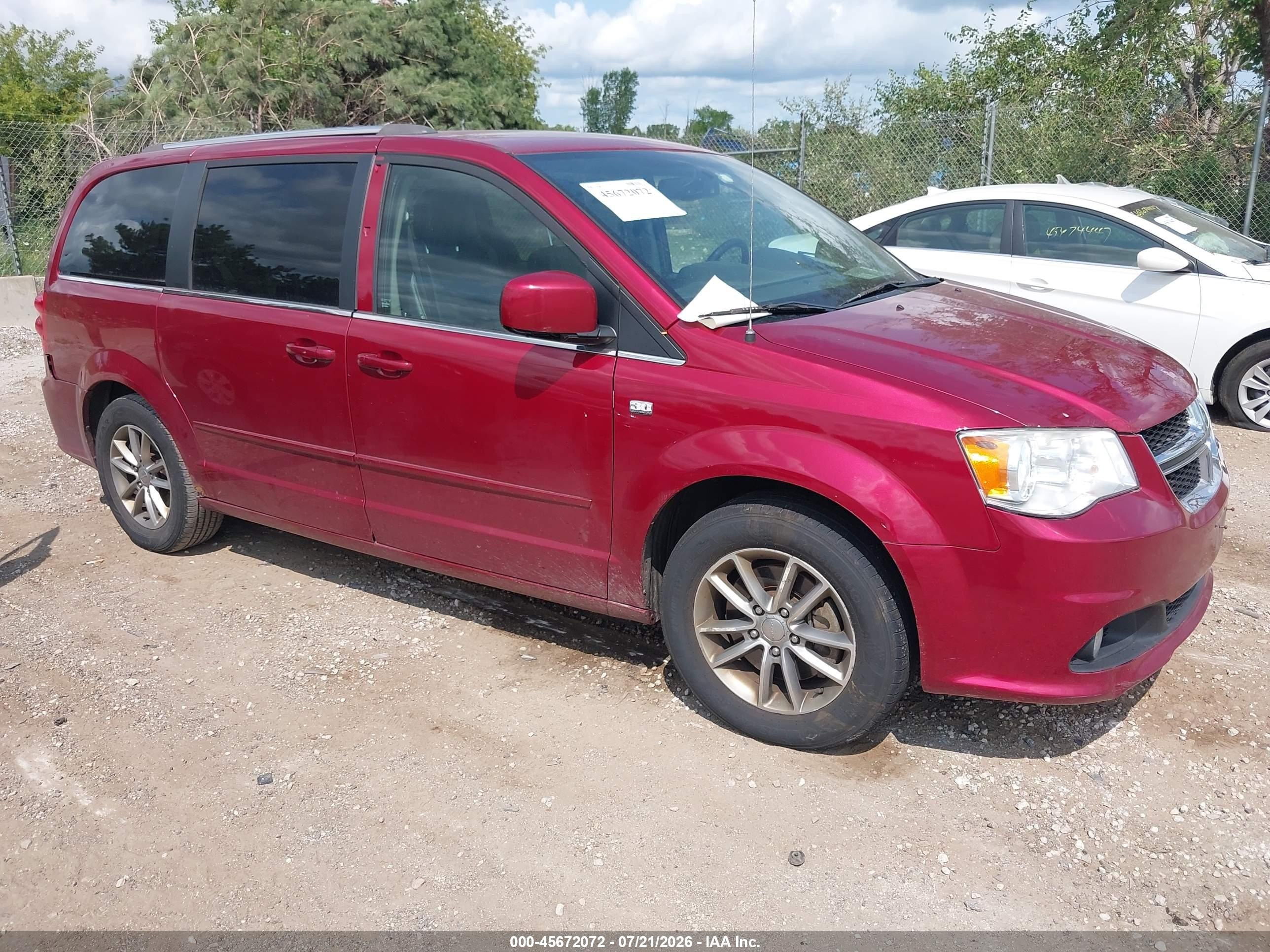 2014 Dodge Grand Caravan Sxt 30th Anniversary Red vin: 2C4RDGCG5ER459521