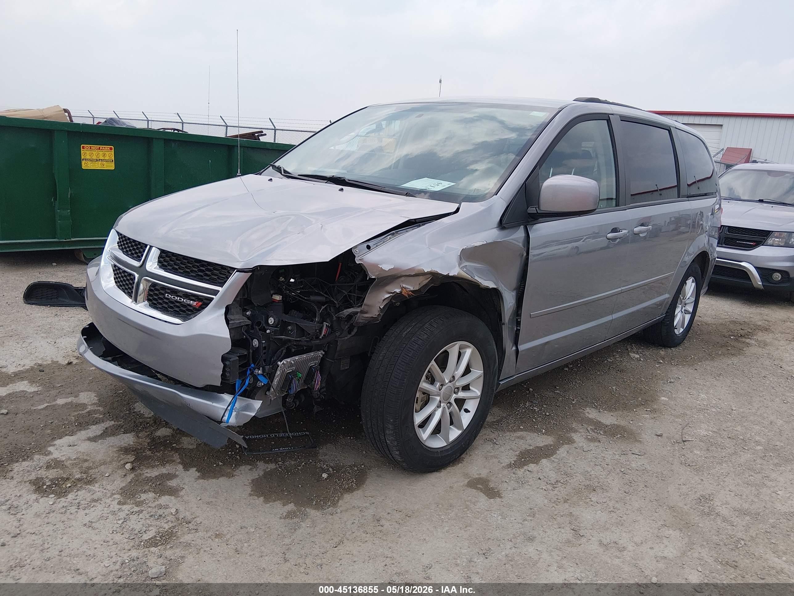 2015 Dodge Grand Caravan Sxt Gray vin: 2C4RDGCG5FR550774