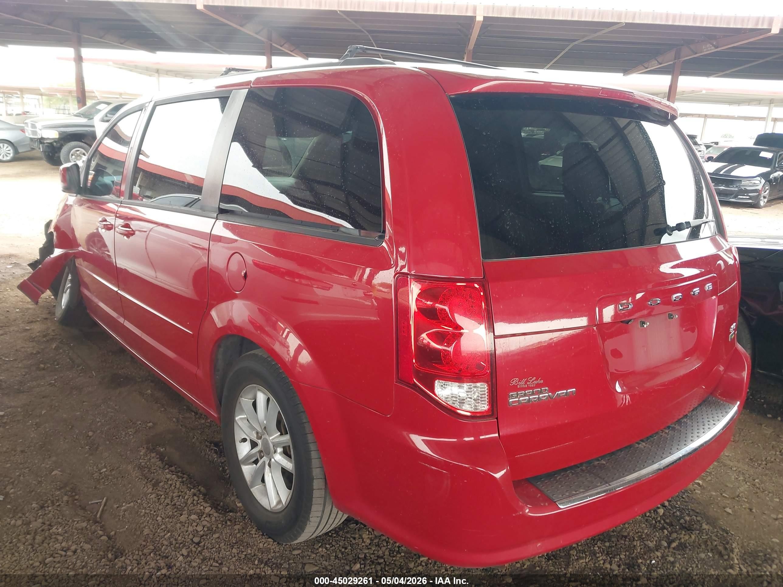 2015 Dodge Grand Caravan Sxt Red vin: 2C4RDGCG5FR744818