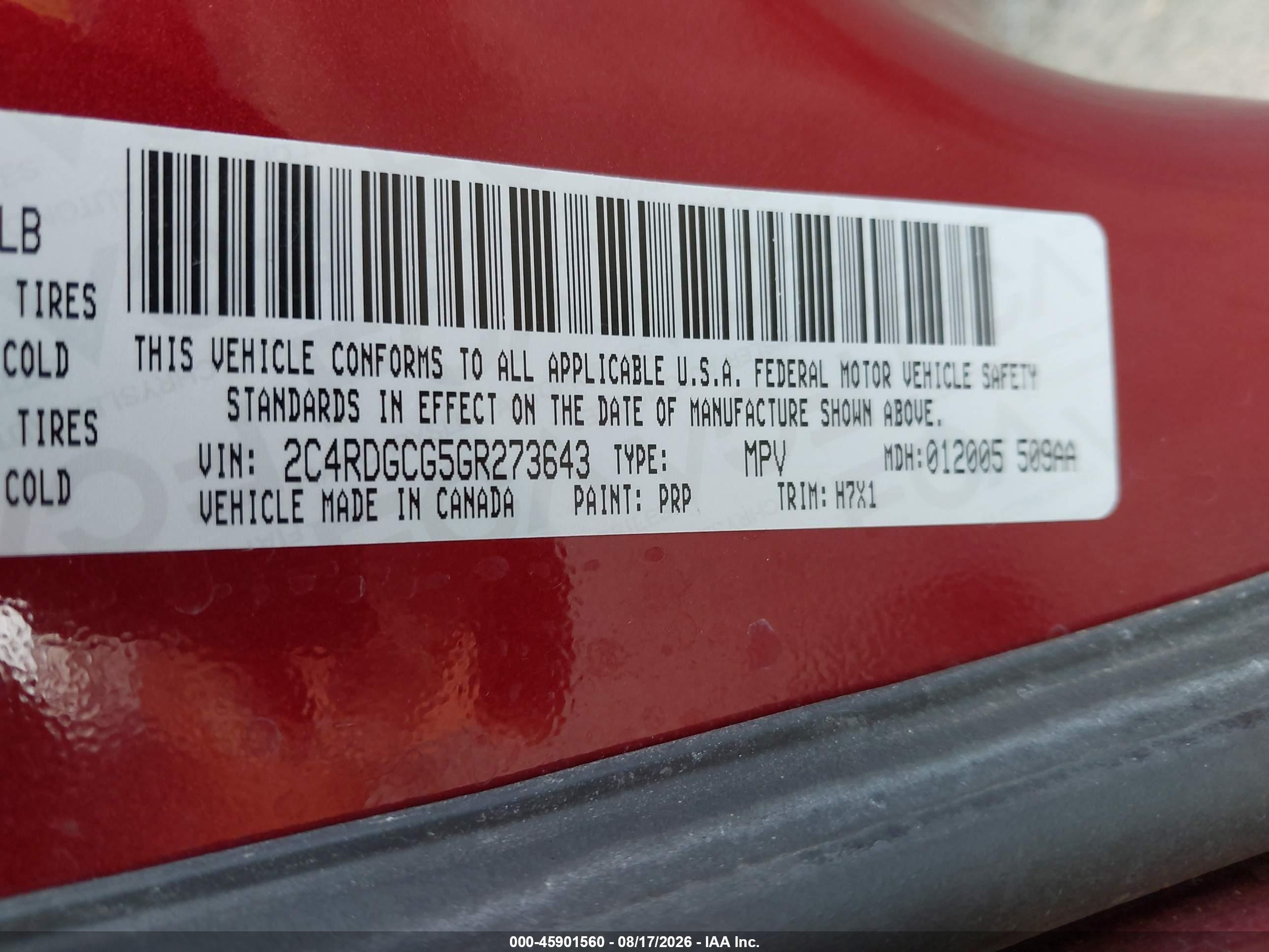 2016 Dodge Grand Caravan Sxt Burgundy vin: 2C4RDGCG5GR273643