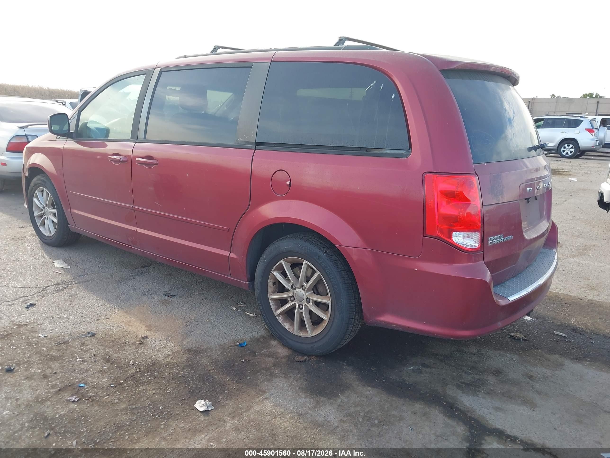 2016 Dodge Grand Caravan Sxt Burgundy vin: 2C4RDGCG5GR273643