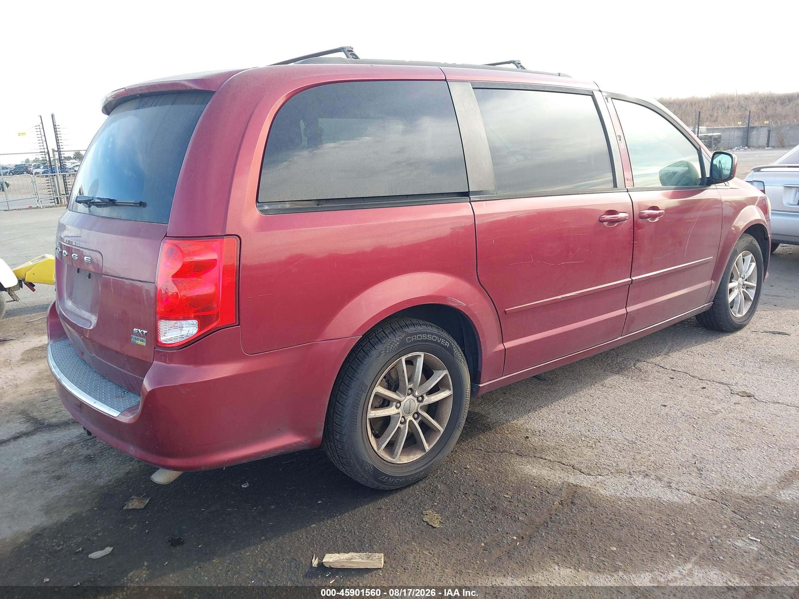 2016 Dodge Grand Caravan Sxt Burgundy vin: 2C4RDGCG5GR273643