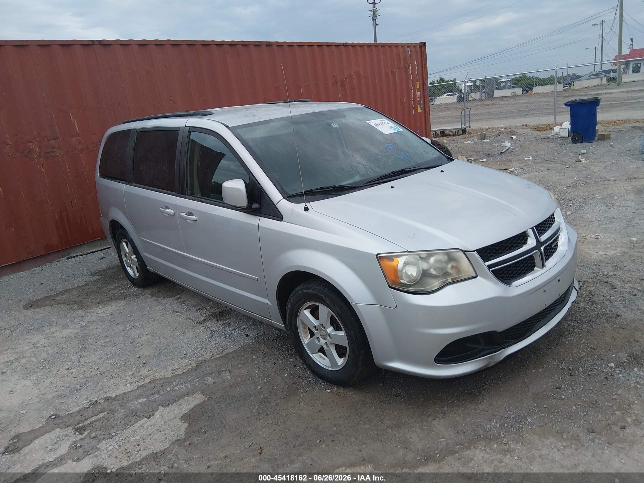 2012 Dodge Grand Caravan Sxt Gray vin: 2C4RDGCG6CR198199
