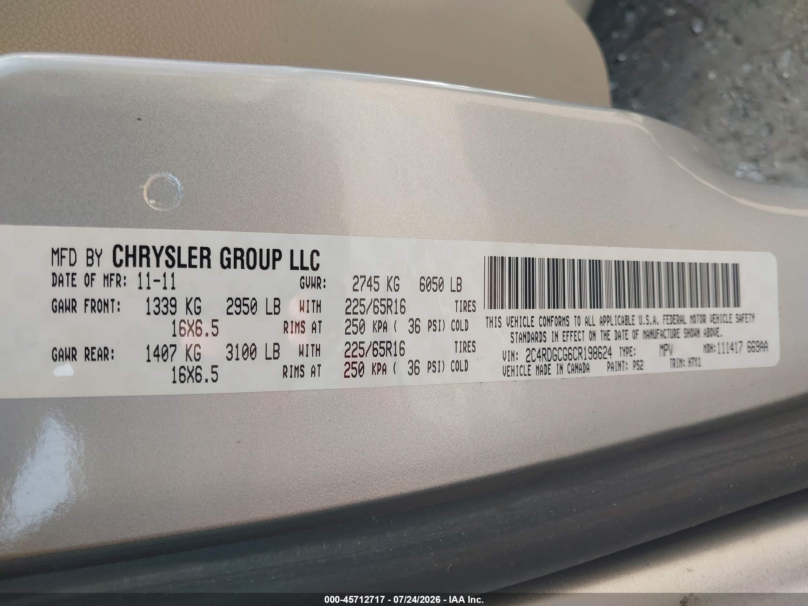 2012 Dodge Grand Caravan Sxt Серебряный vin: 2C4RDGCG6CR198624