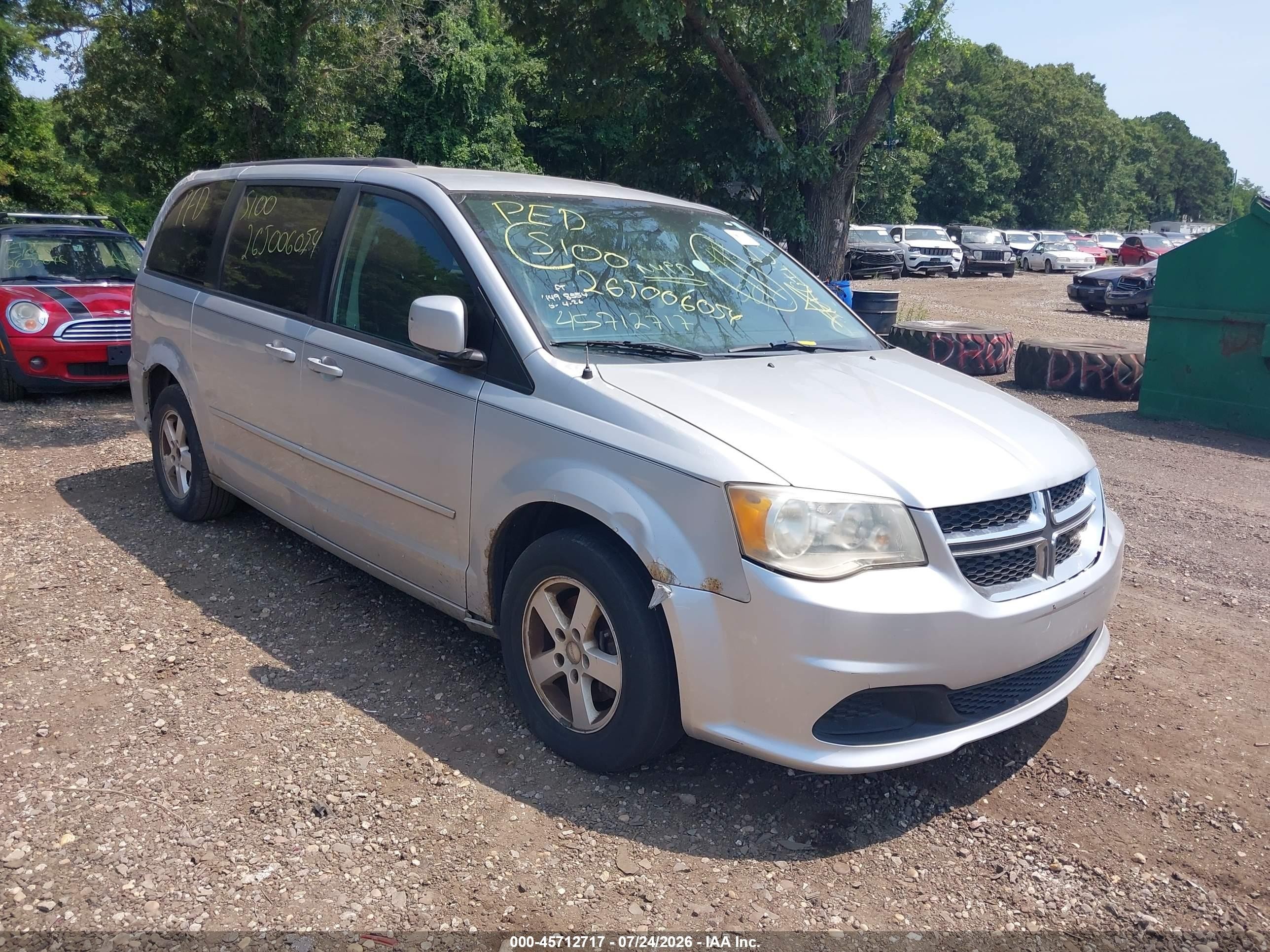 2012 Dodge Grand Caravan Sxt Серебряный vin: 2C4RDGCG6CR198624