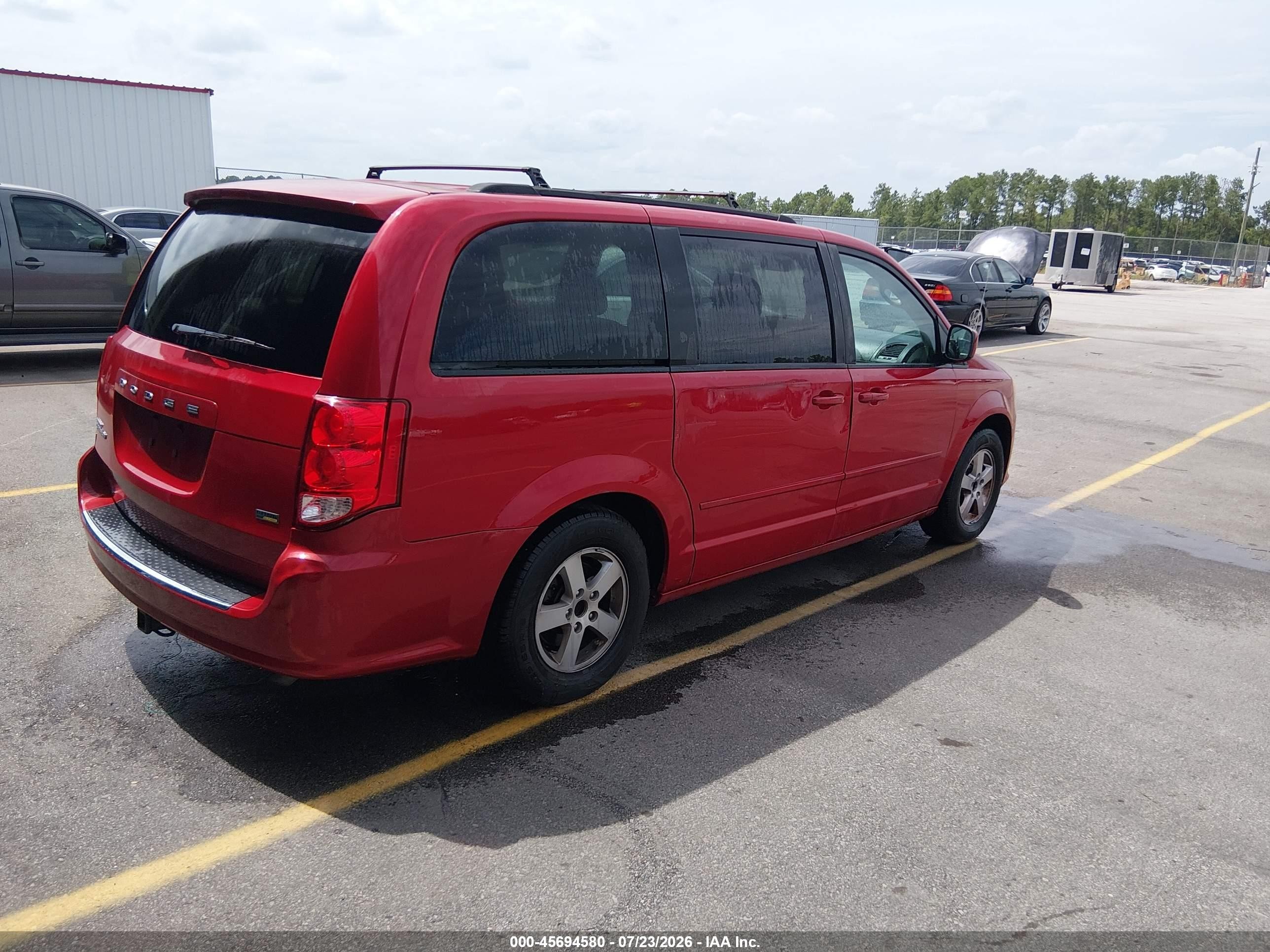 2012 Dodge Grand Caravan Sxt Red vin: 2C4RDGCG6CR202820