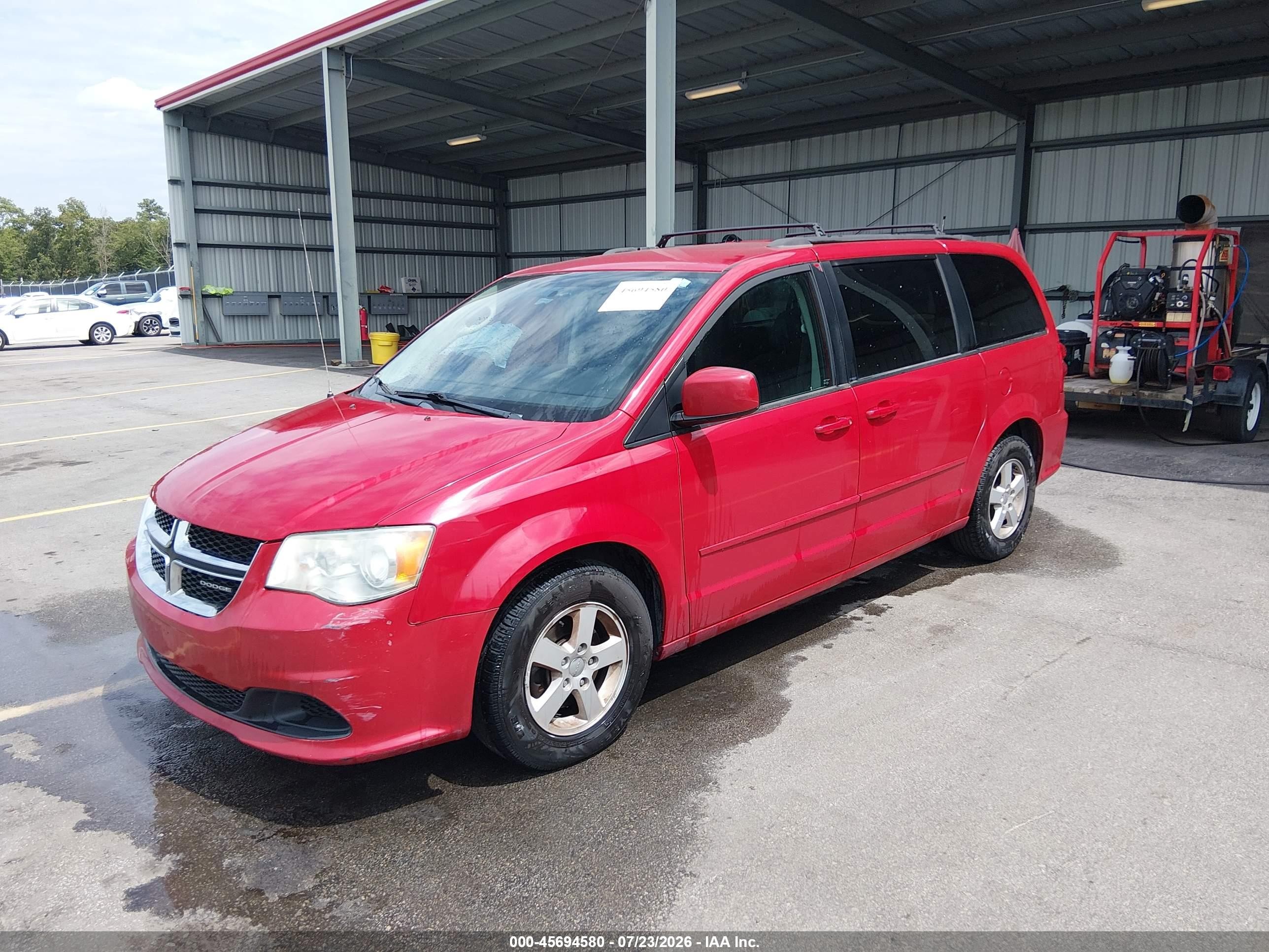 2012 Dodge Grand Caravan Sxt Red vin: 2C4RDGCG6CR202820