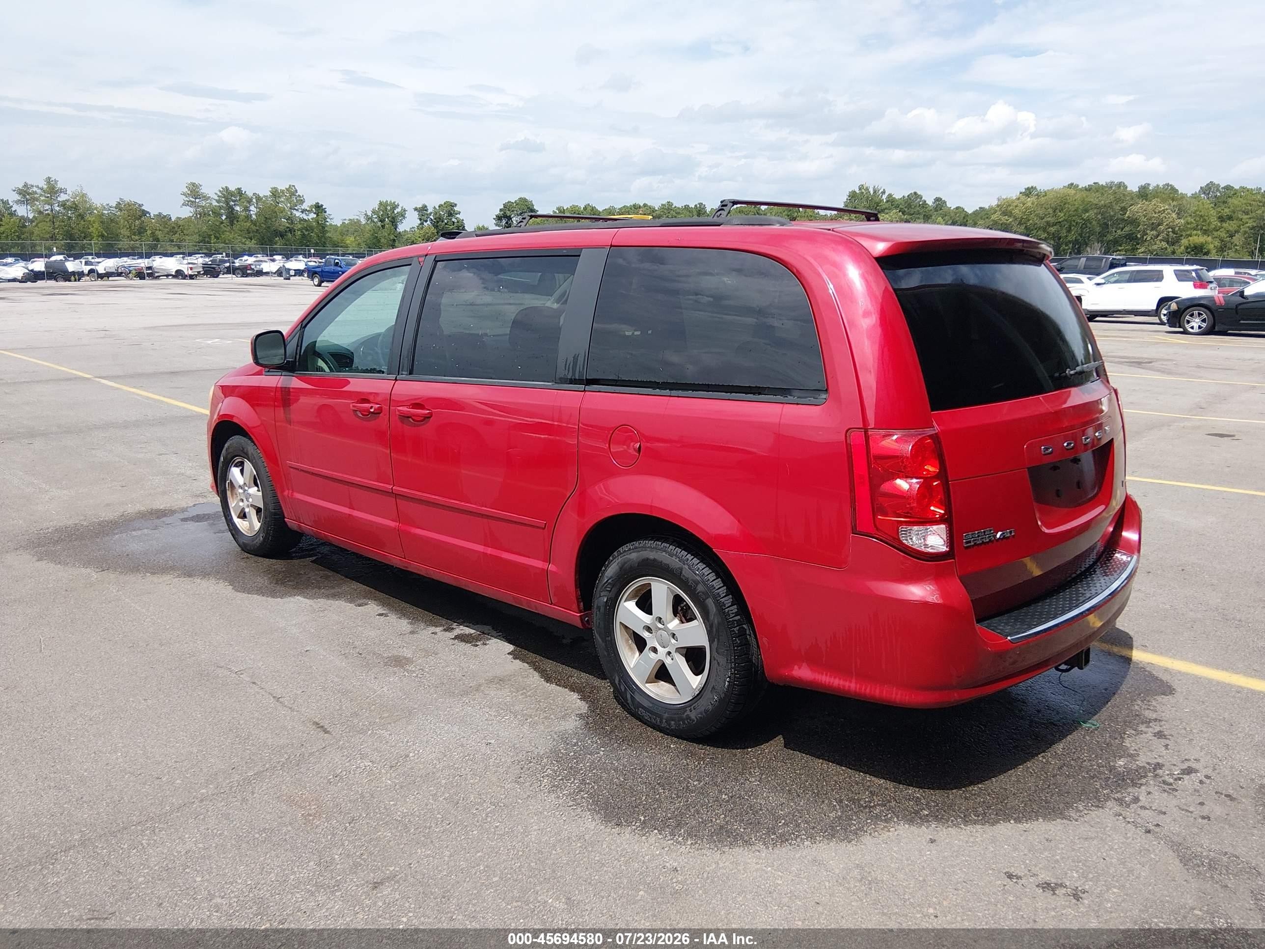 2012 Dodge Grand Caravan Sxt Red vin: 2C4RDGCG6CR202820