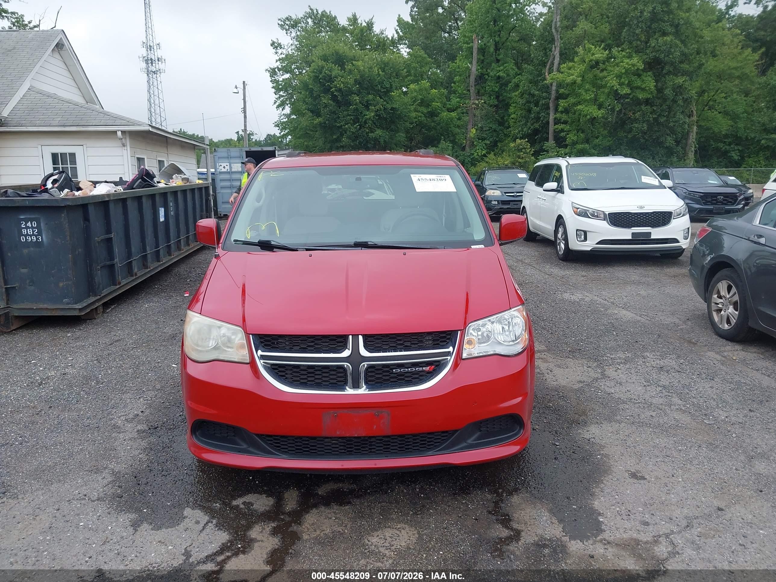 2012 Dodge Grand Caravan Sxt Red vin: 2C4RDGCG6CR249541