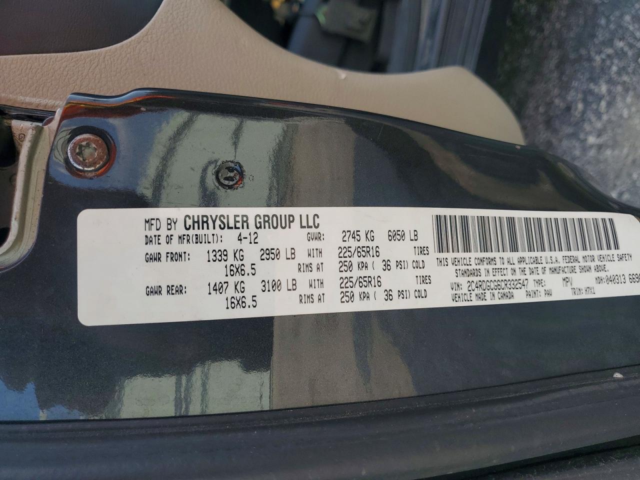 2012 Dodge Grand Caravan Sxt Black vin: 2C4RDGCG6CR332547