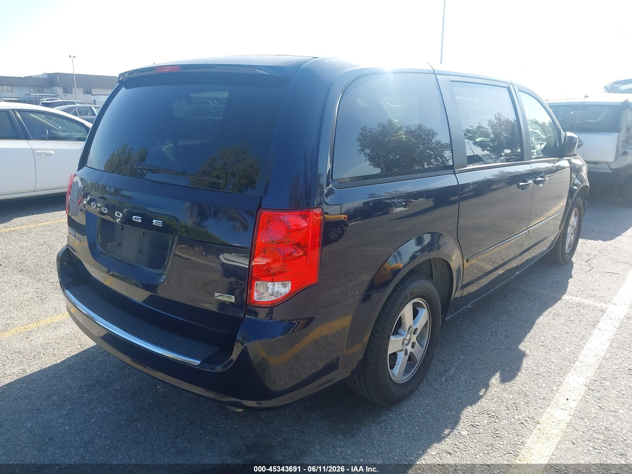 2012 Dodge Grand Caravan Sxt Blue vin: 2C4RDGCG6CR395311