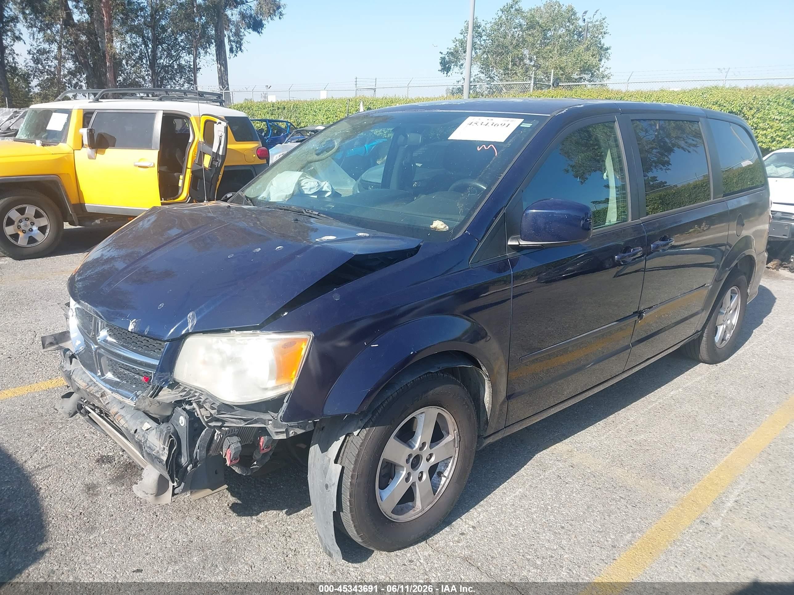 2012 Dodge Grand Caravan Sxt Blue vin: 2C4RDGCG6CR395311