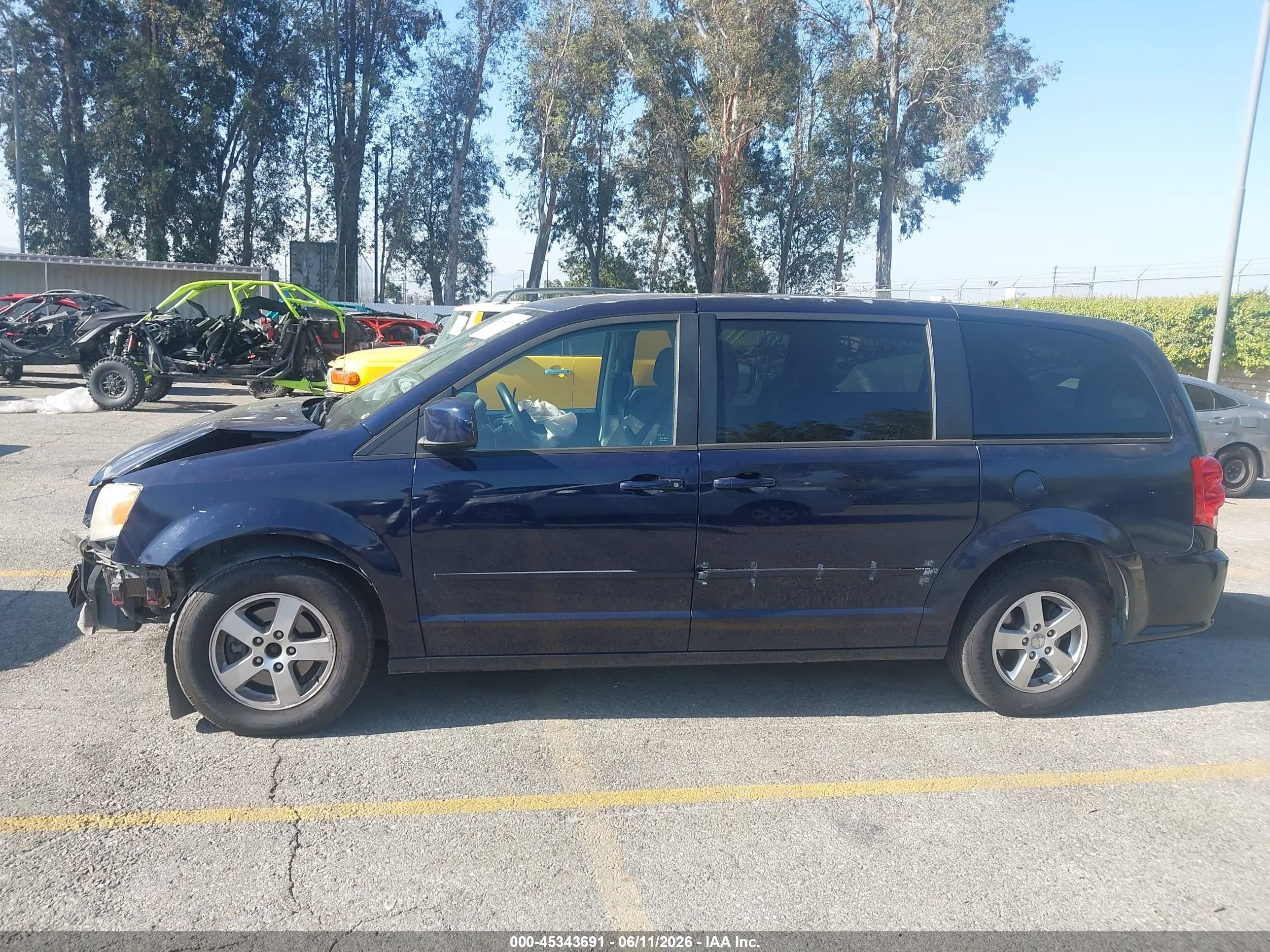 2012 Dodge Grand Caravan Sxt Blue vin: 2C4RDGCG6CR395311