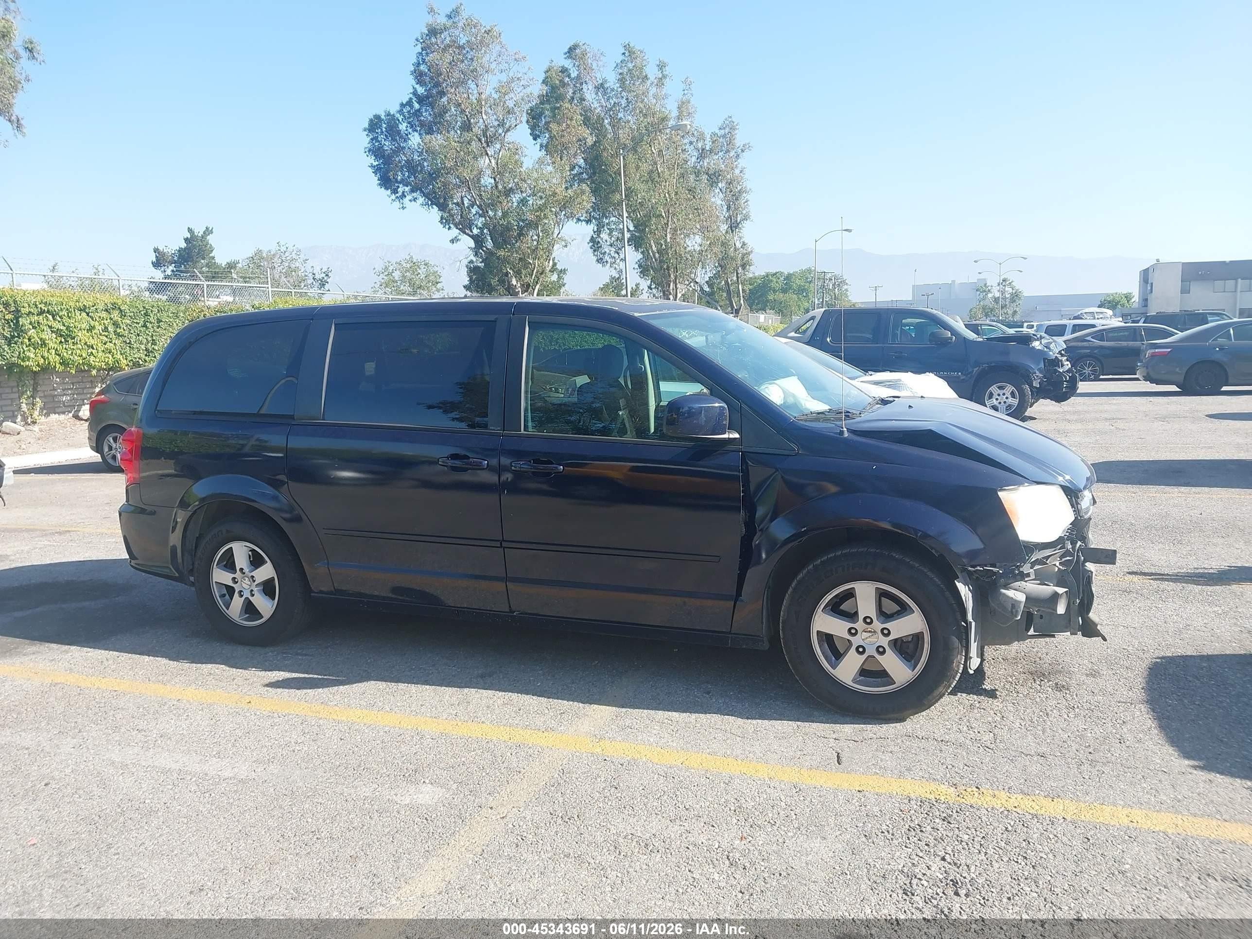 2012 Dodge Grand Caravan Sxt Blue vin: 2C4RDGCG6CR395311