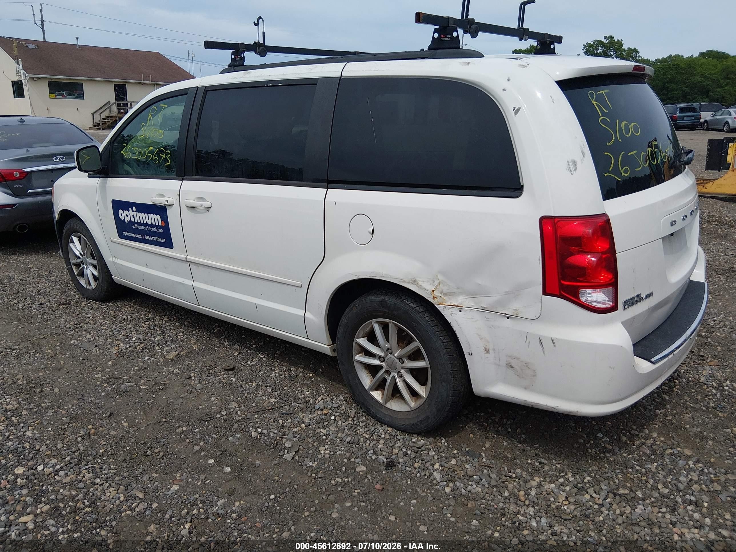2013 Dodge Grand Caravan Sxt White vin: 2C4RDGCG6DR568049