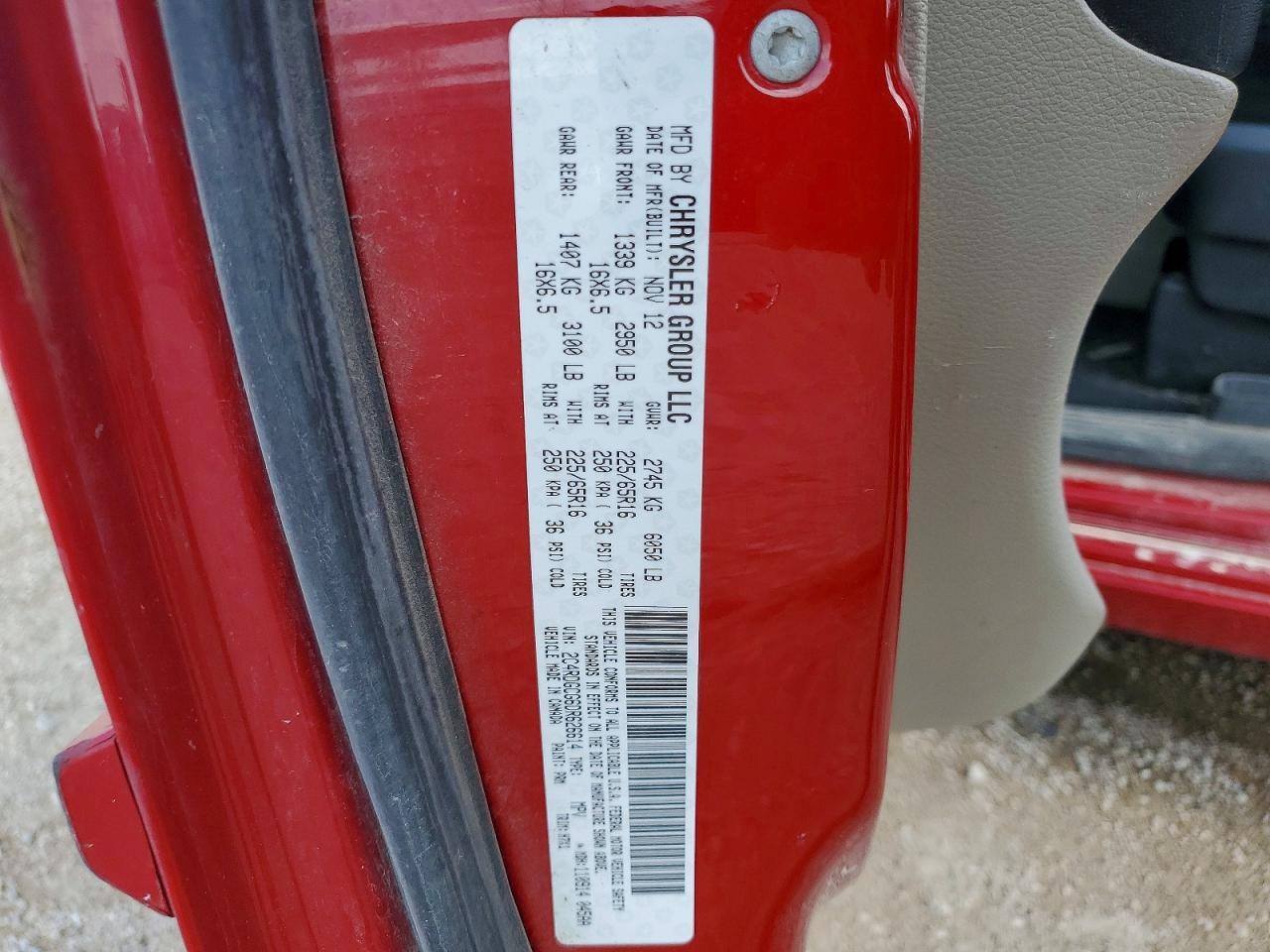 2013 Dodge Grand Caravan Sxt Red vin: 2C4RDGCG6DR626614