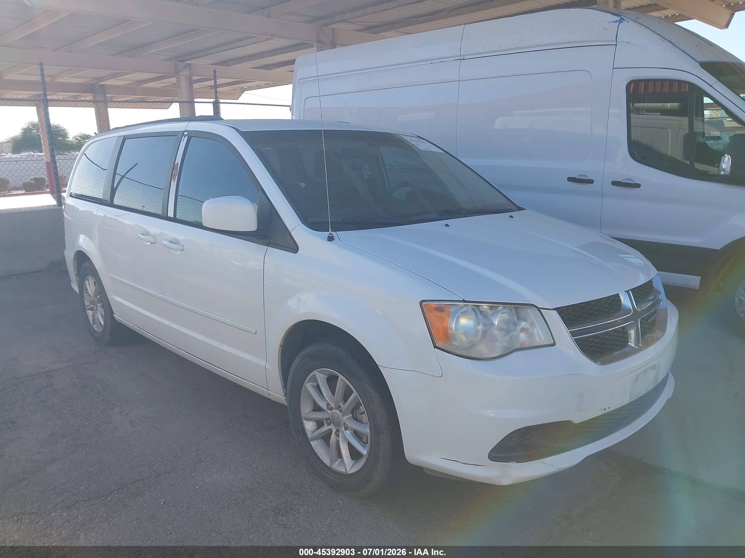 2013 Dodge Grand Caravan Sxt White vin: 2C4RDGCG6DR813464