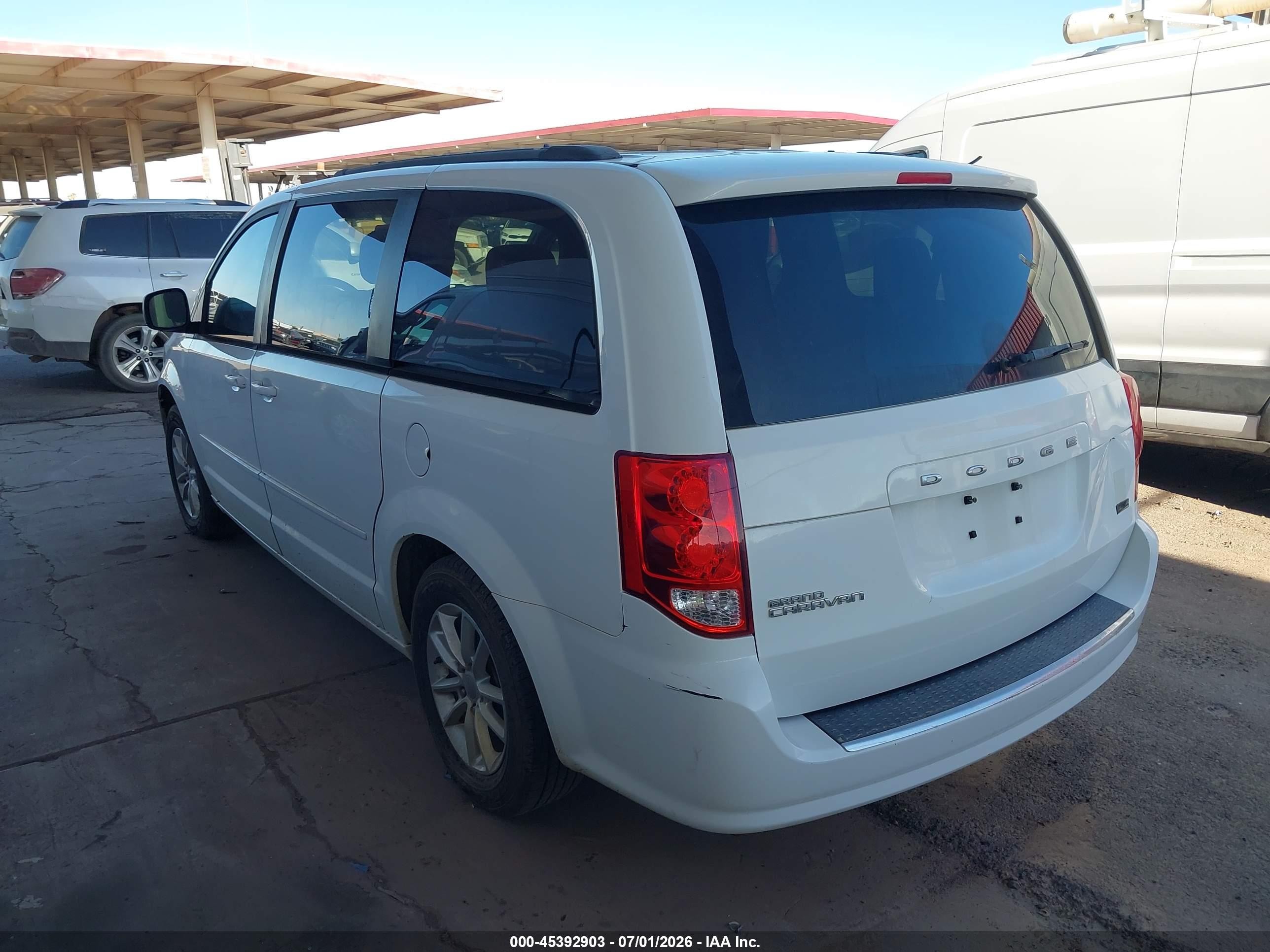 2013 Dodge Grand Caravan Sxt White vin: 2C4RDGCG6DR813464