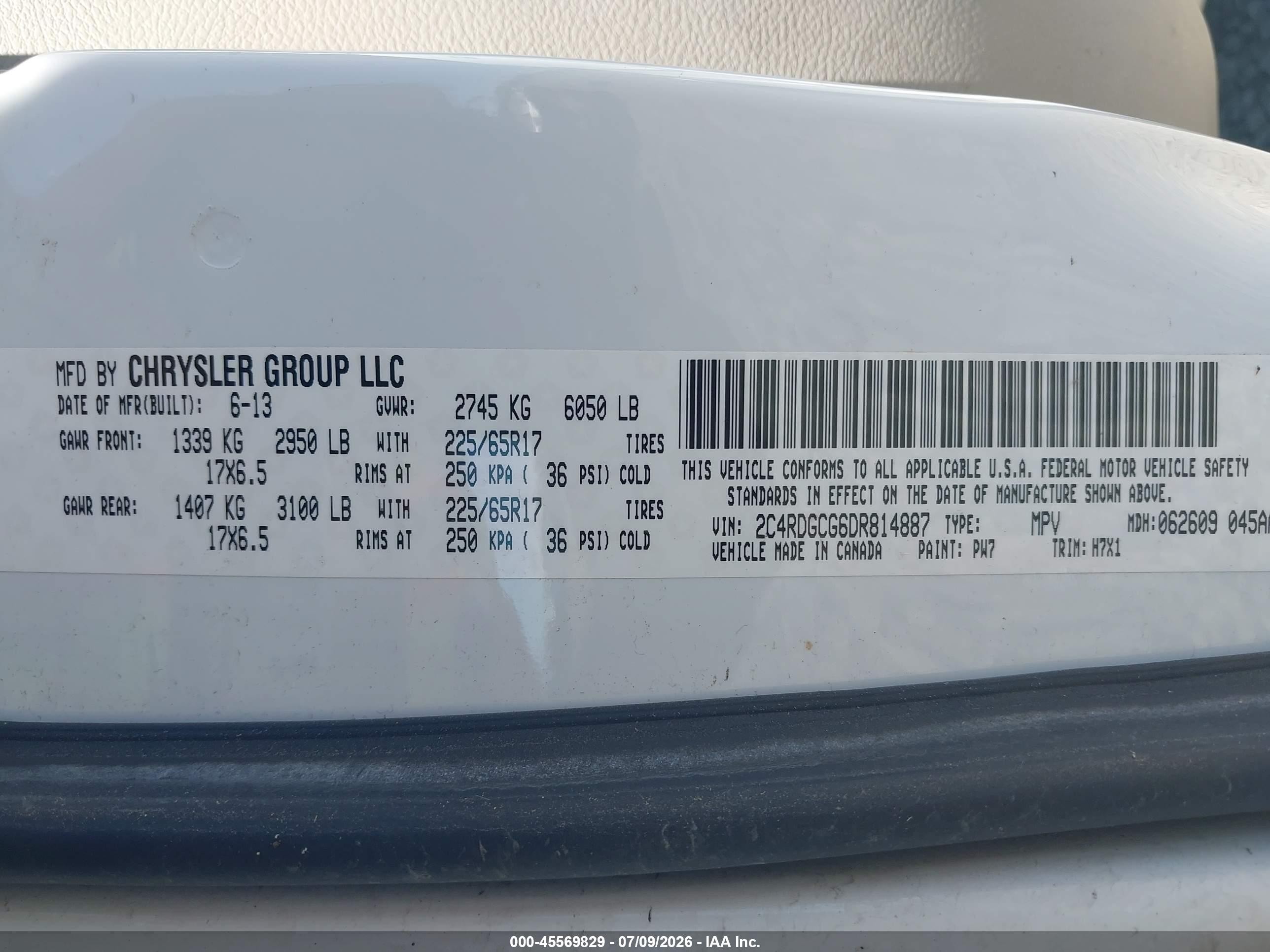 2013 Dodge Grand Caravan Sxt Белый vin: 2C4RDGCG6DR814887