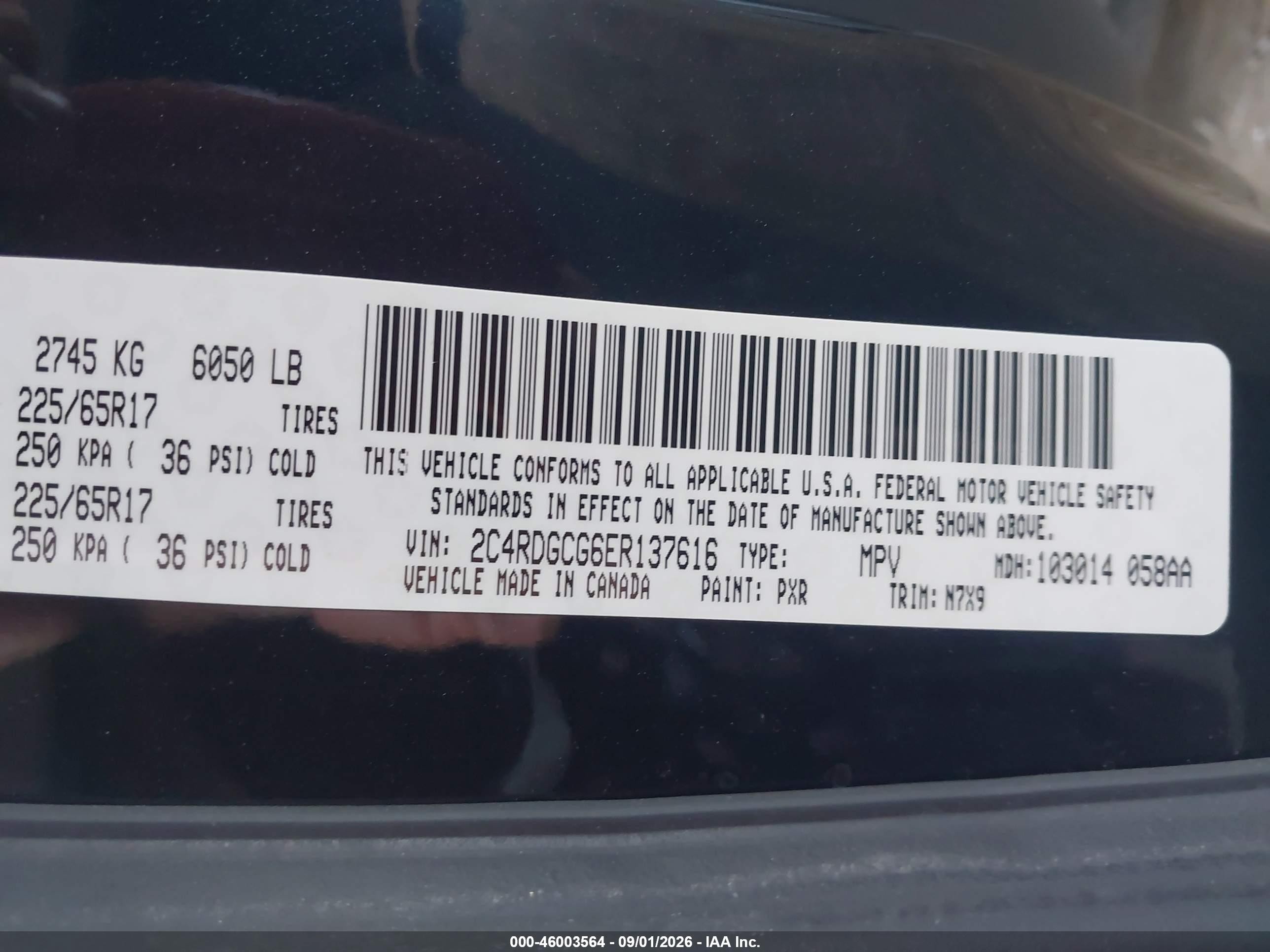 2014 Dodge Grand Caravan Sxt Gray vin: 2C4RDGCG6ER137616