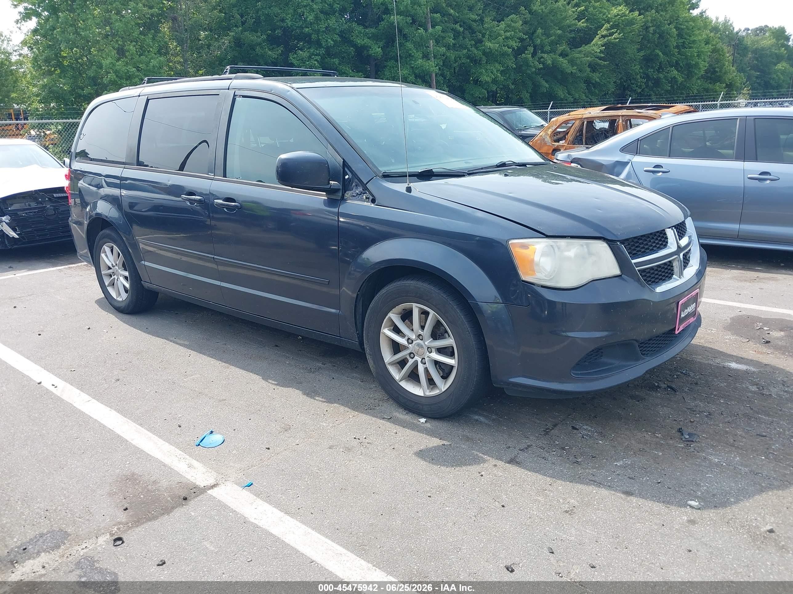 2014 Dodge Grand Caravan Sxt Blue vin: 2C4RDGCG6ER154030