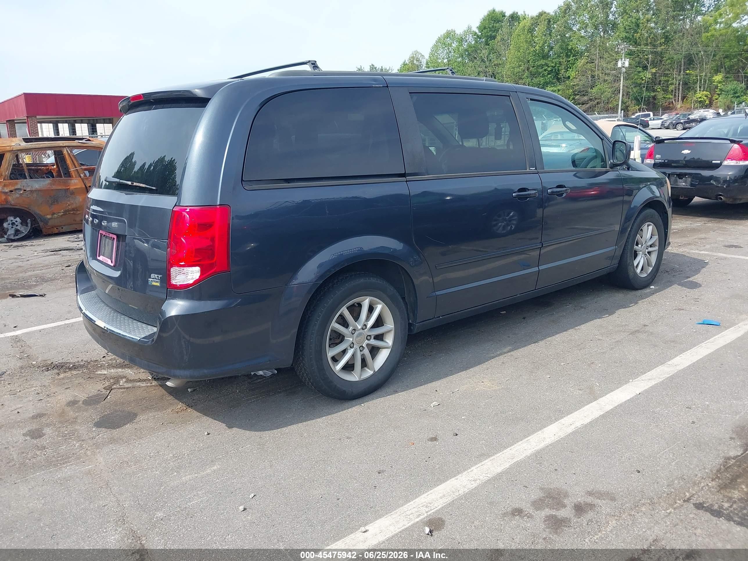 2014 Dodge Grand Caravan Sxt Blue vin: 2C4RDGCG6ER154030