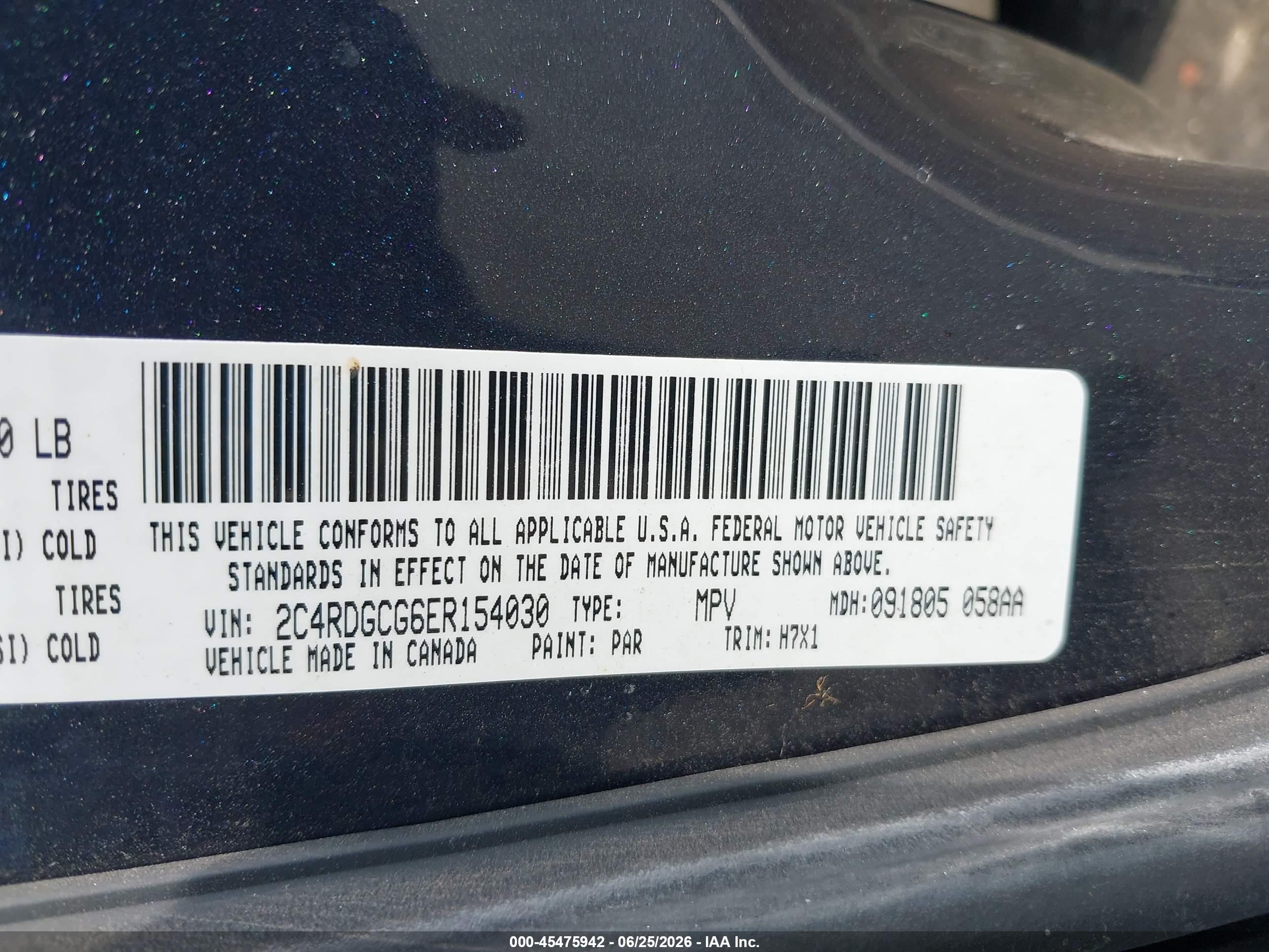 2014 Dodge Grand Caravan Sxt Blue vin: 2C4RDGCG6ER154030