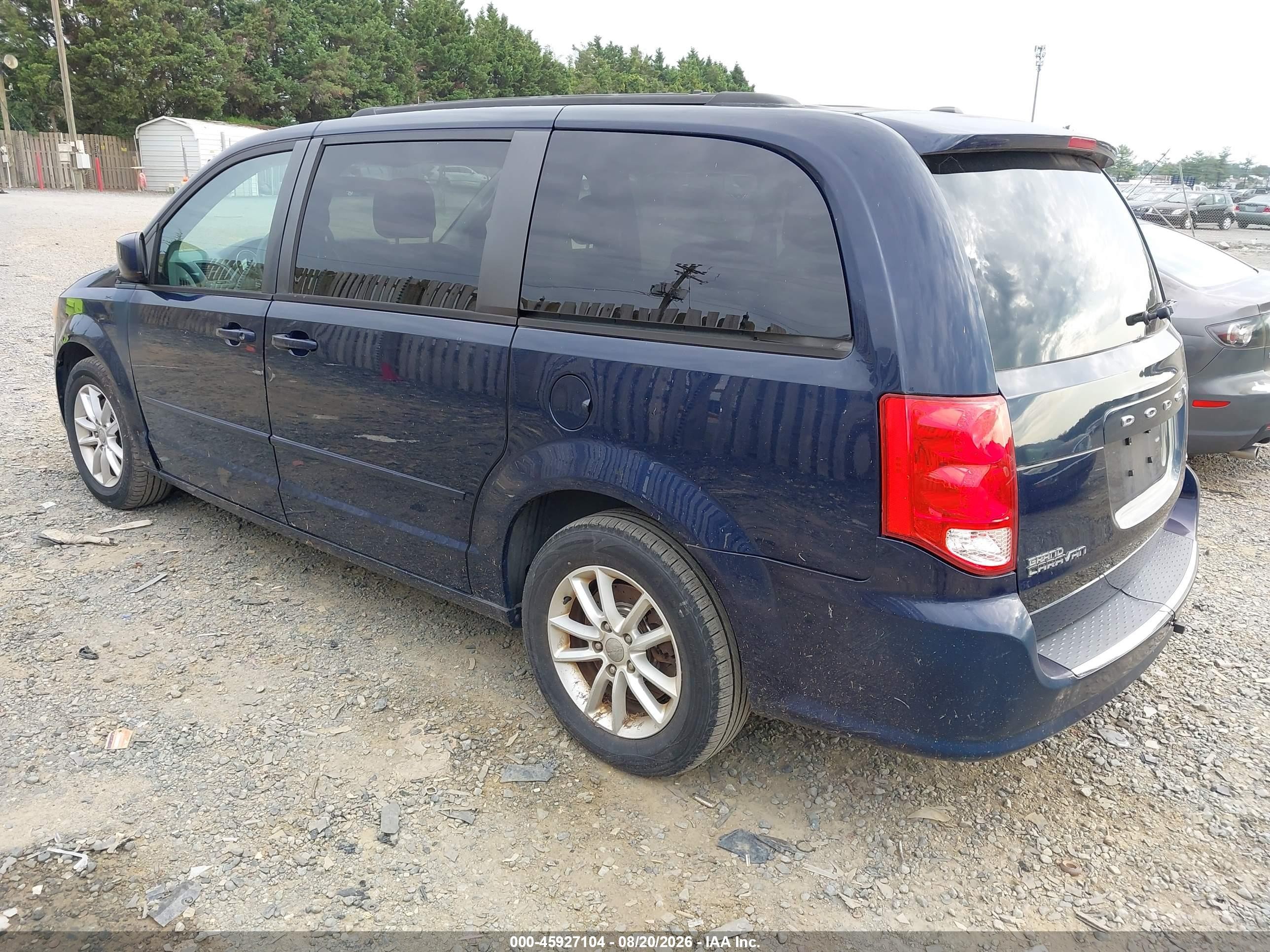 2014 Dodge Grand Caravan Sxt Blue vin: 2C4RDGCG6ER203257