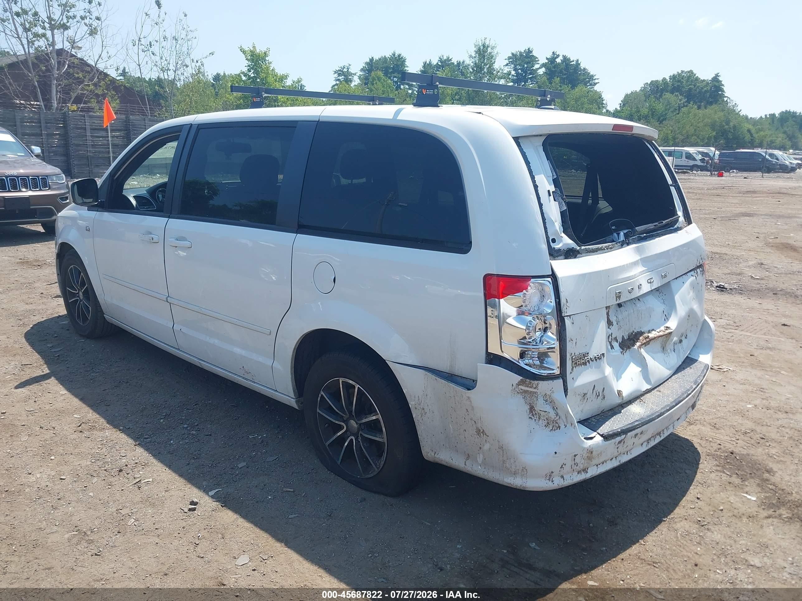 2014 Dodge Grand Caravan Sxt 30th Anniversary White vin: 2C4RDGCG6ER261319