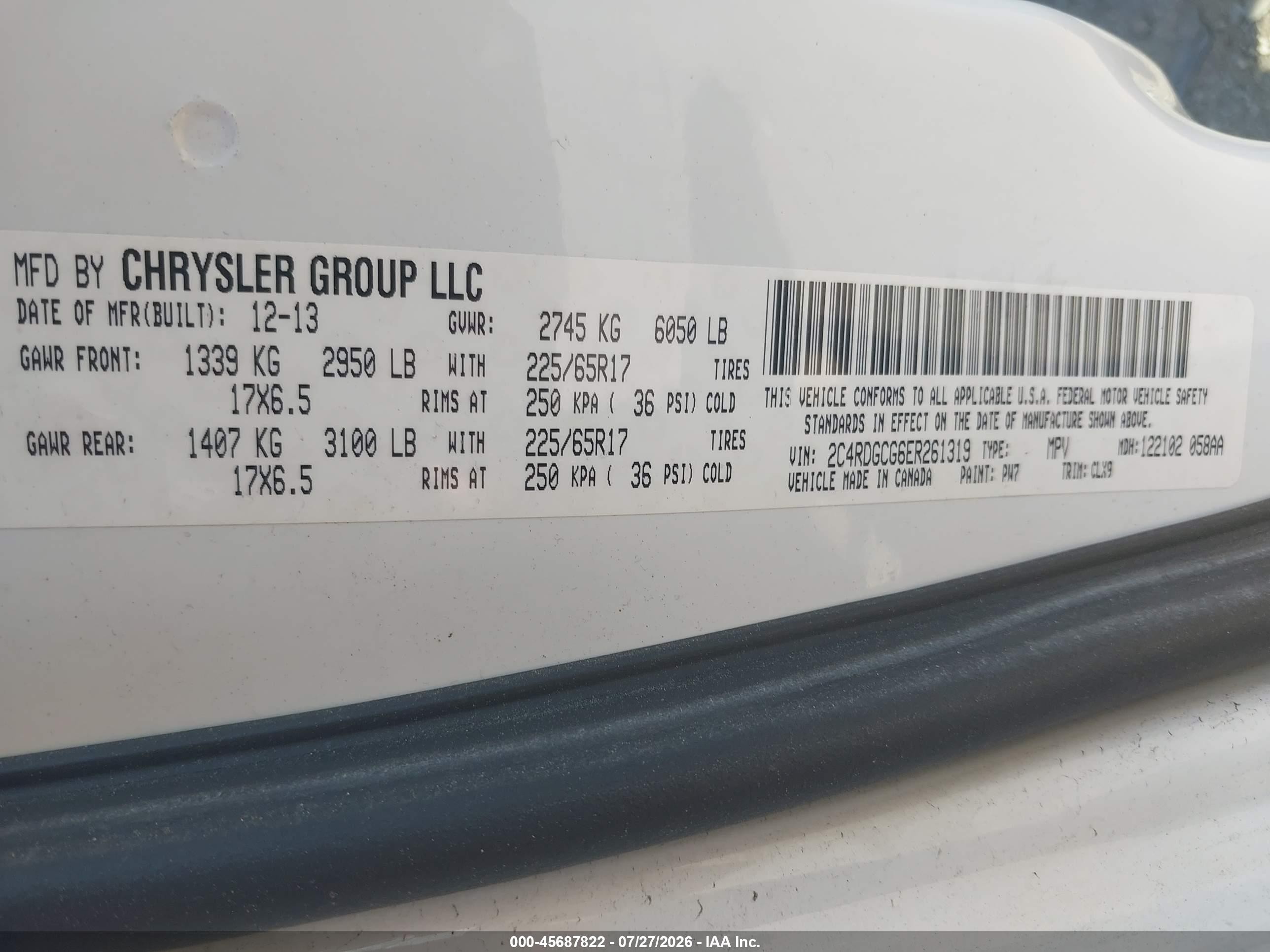 2014 Dodge Grand Caravan Sxt 30th Anniversary White vin: 2C4RDGCG6ER261319