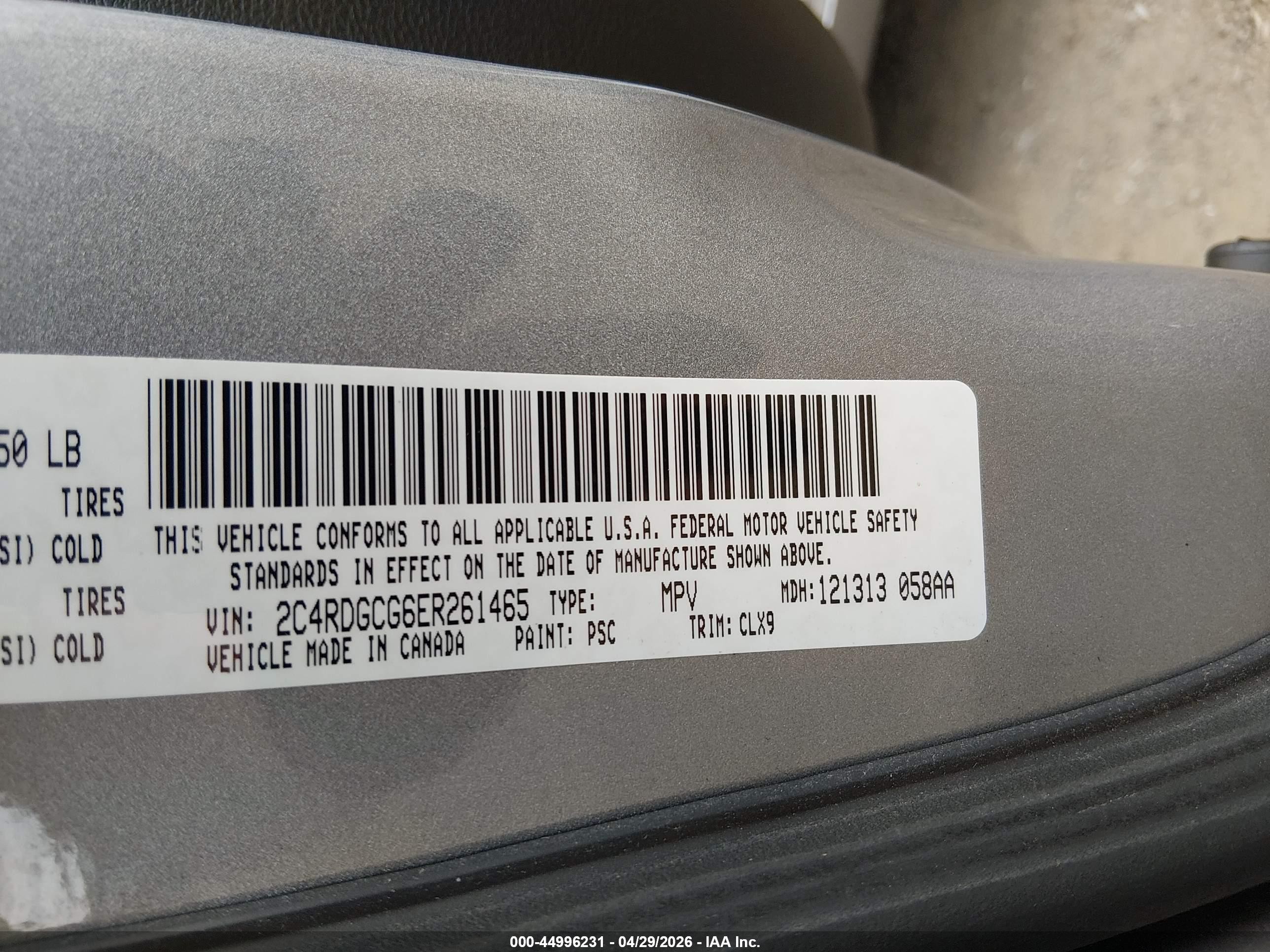 2014 Dodge Grand Caravan Sxt 30th Anniversary Silver vin: 2C4RDGCG6ER261465
