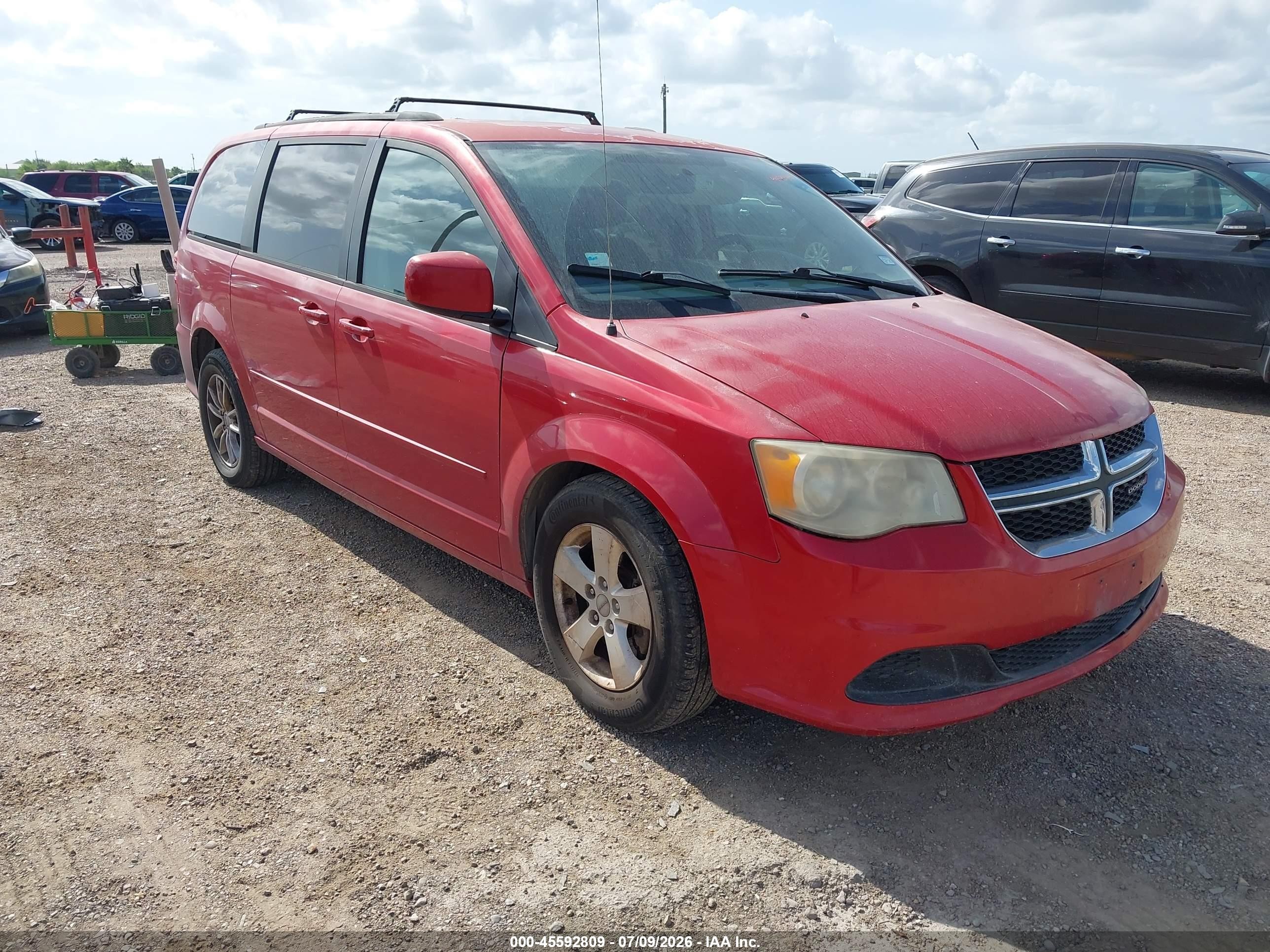 2014 Dodge Grand Caravan Sxt Red vin: 2C4RDGCG6ER265838