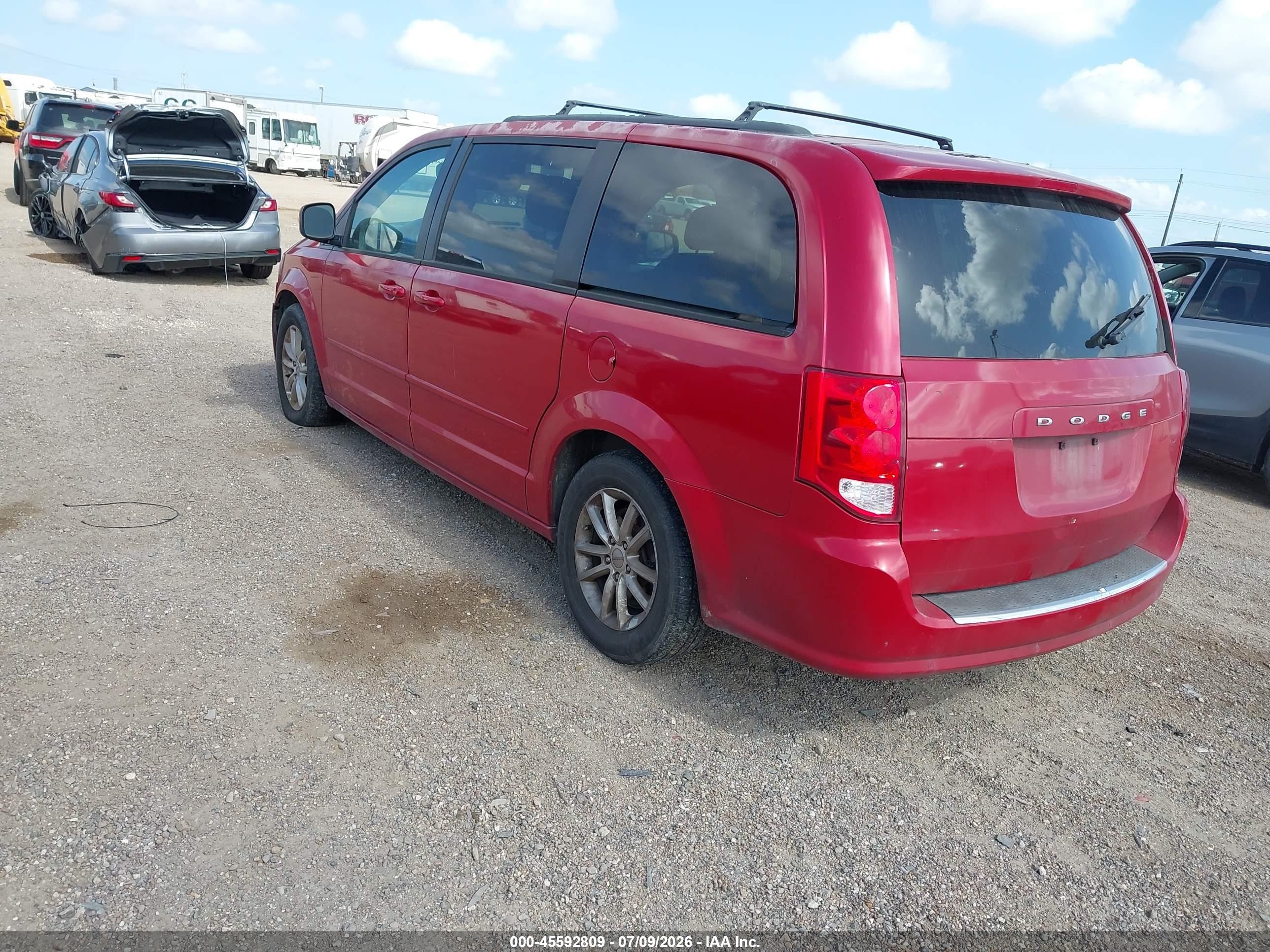 2014 Dodge Grand Caravan Sxt Red vin: 2C4RDGCG6ER265838