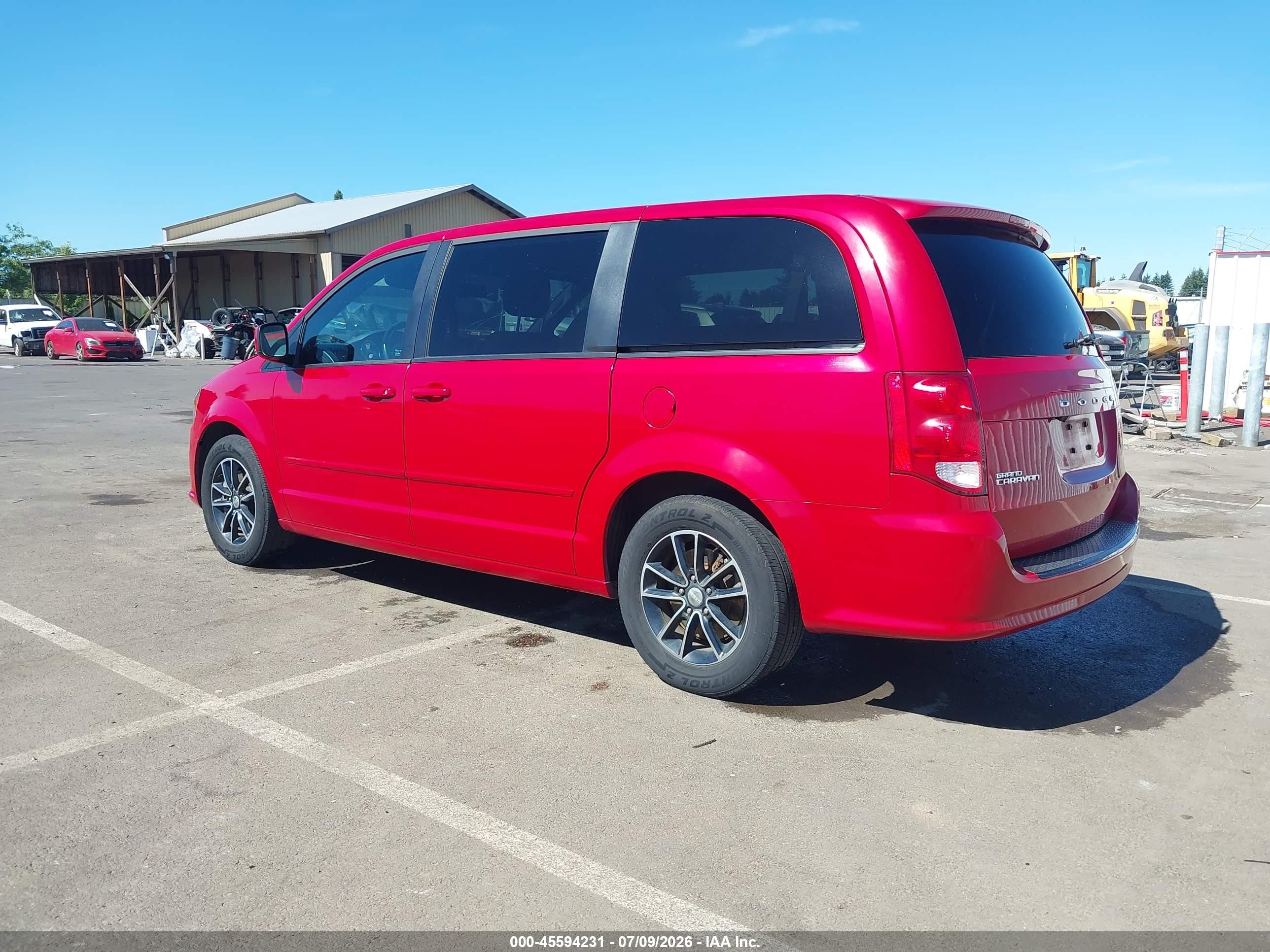 2015 Dodge Grand Caravan Sxt Red vin: 2C4RDGCG6FR587137