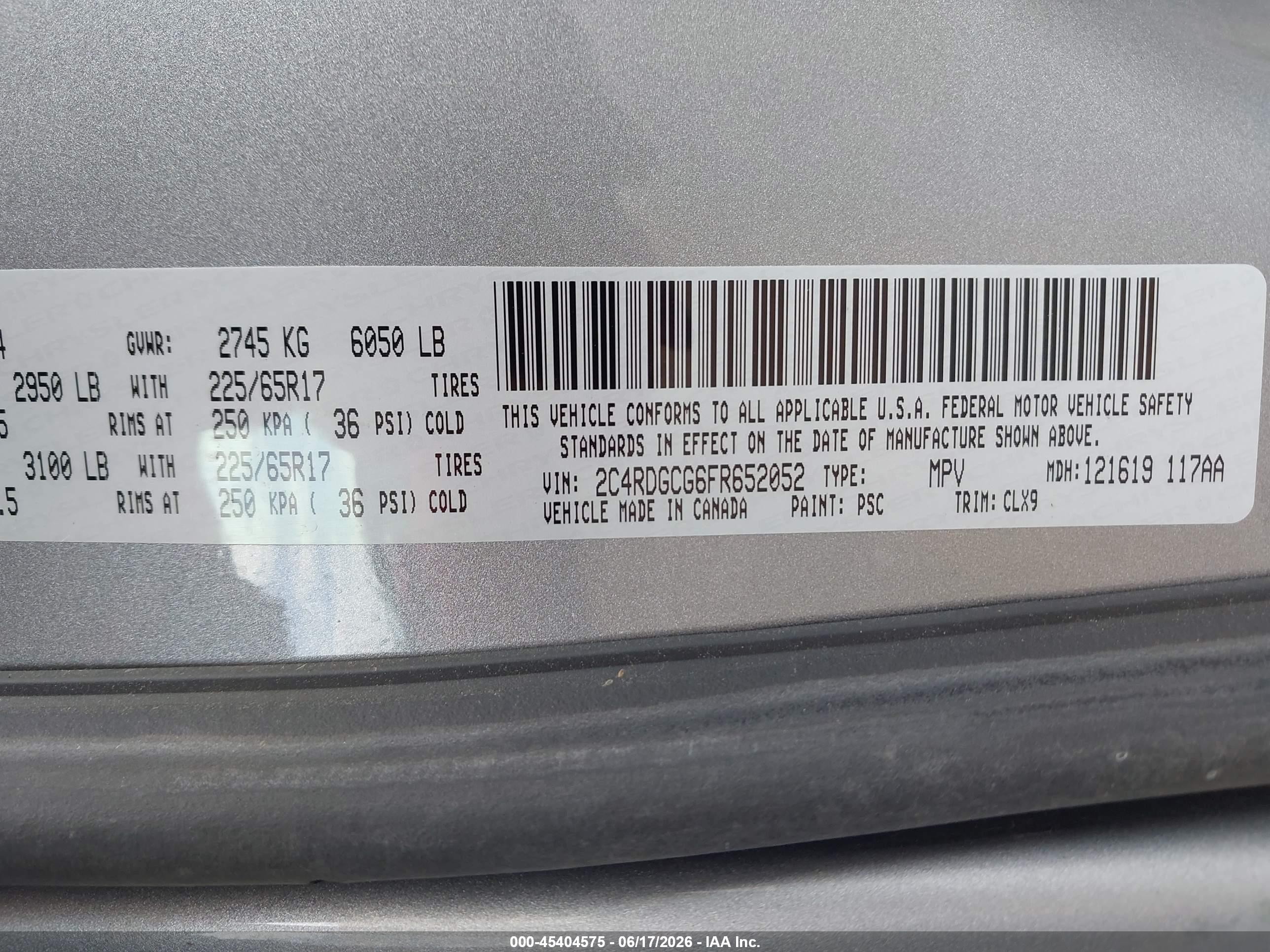 2015 Dodge Grand Caravan Sxt Plus Gray vin: 2C4RDGCG6FR652052
