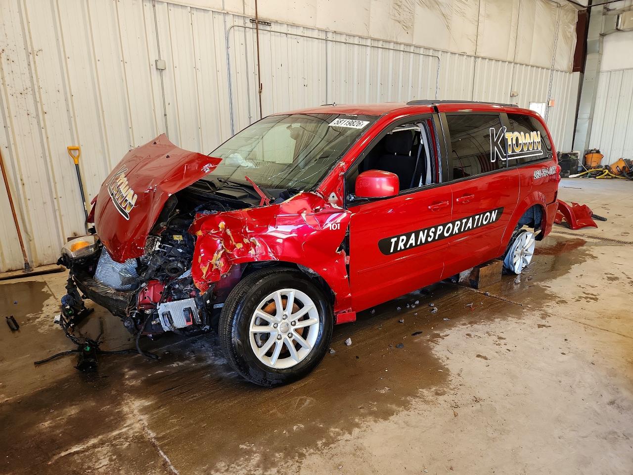 2015 Dodge Grand Caravan Sxt Red vin: 2C4RDGCG6FR718678