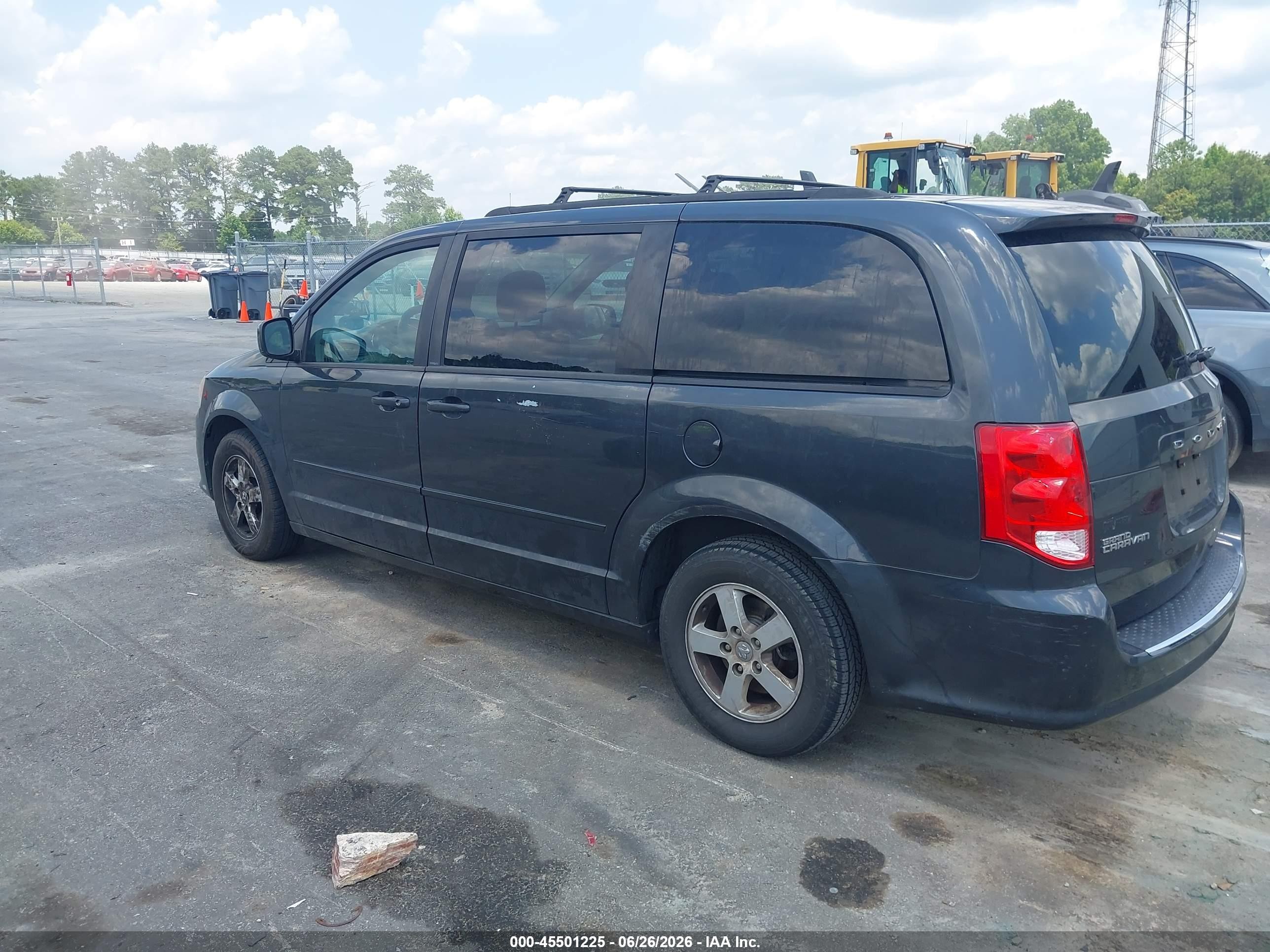 2012 Dodge Grand Caravan Sxt Gray vin: 2C4RDGCG7CR121602