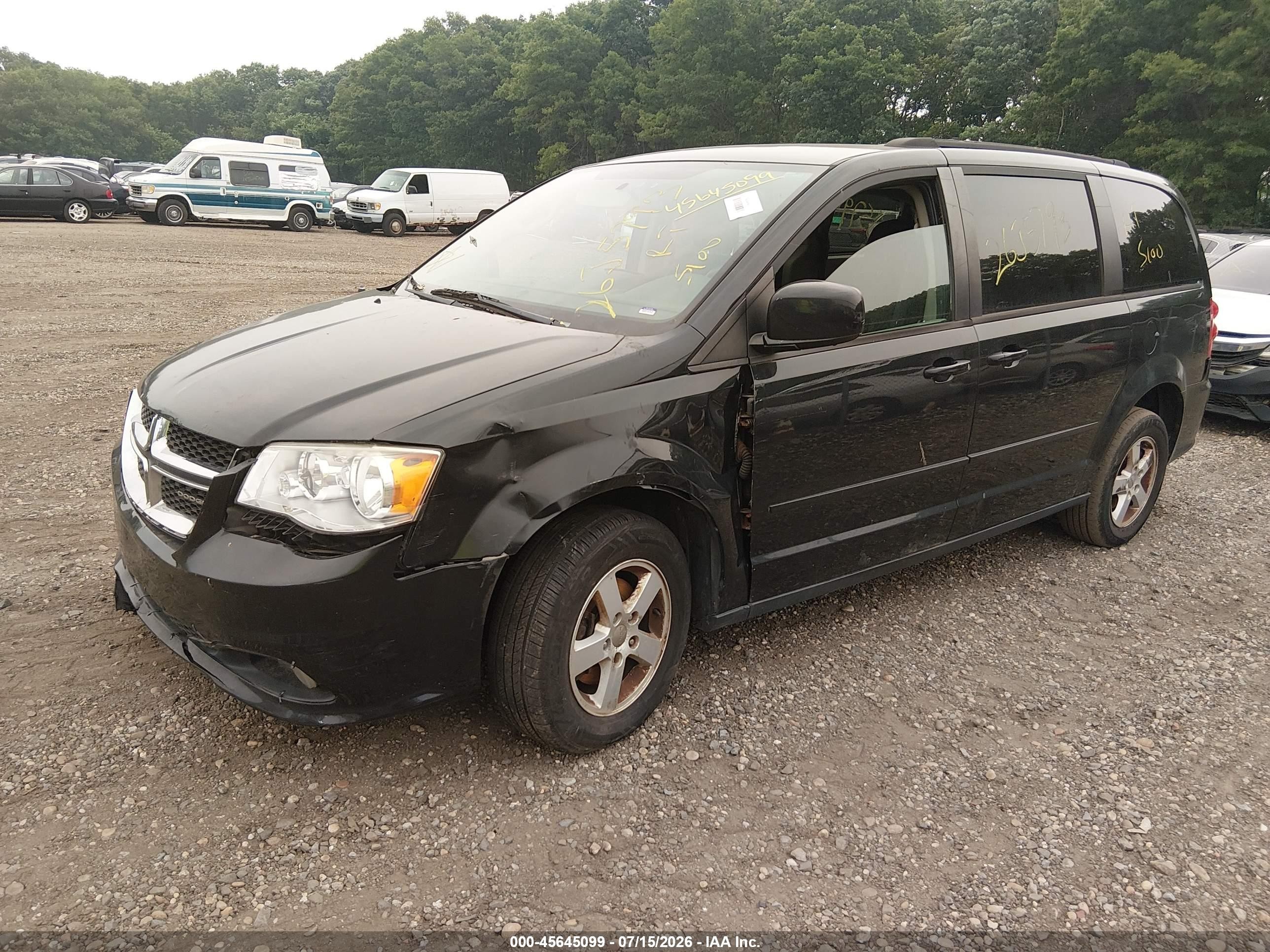 2012 Dodge Grand Caravan Sxt Black vin: 2C4RDGCG7CR173487