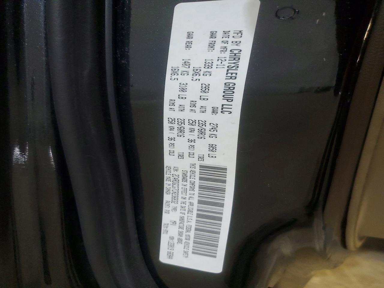 2012 Dodge Grand Caravan Sxt Black vin: 2C4RDGCG7CR236832